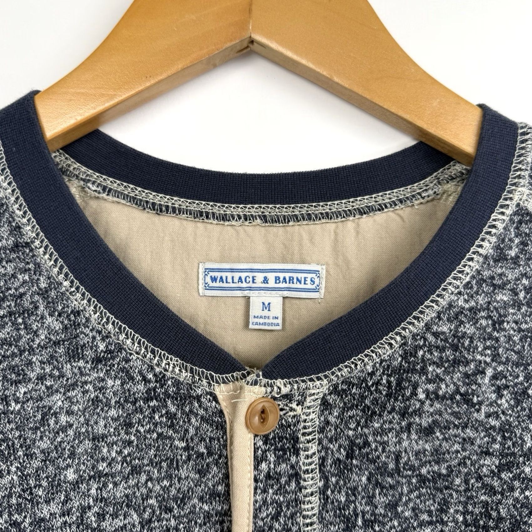 Wallace & Barnes Wallace & Barnes Shirt Men M Henley Thermal Navy Heather Size US M / EU 48-50 / 2 - 3 Thumbnail