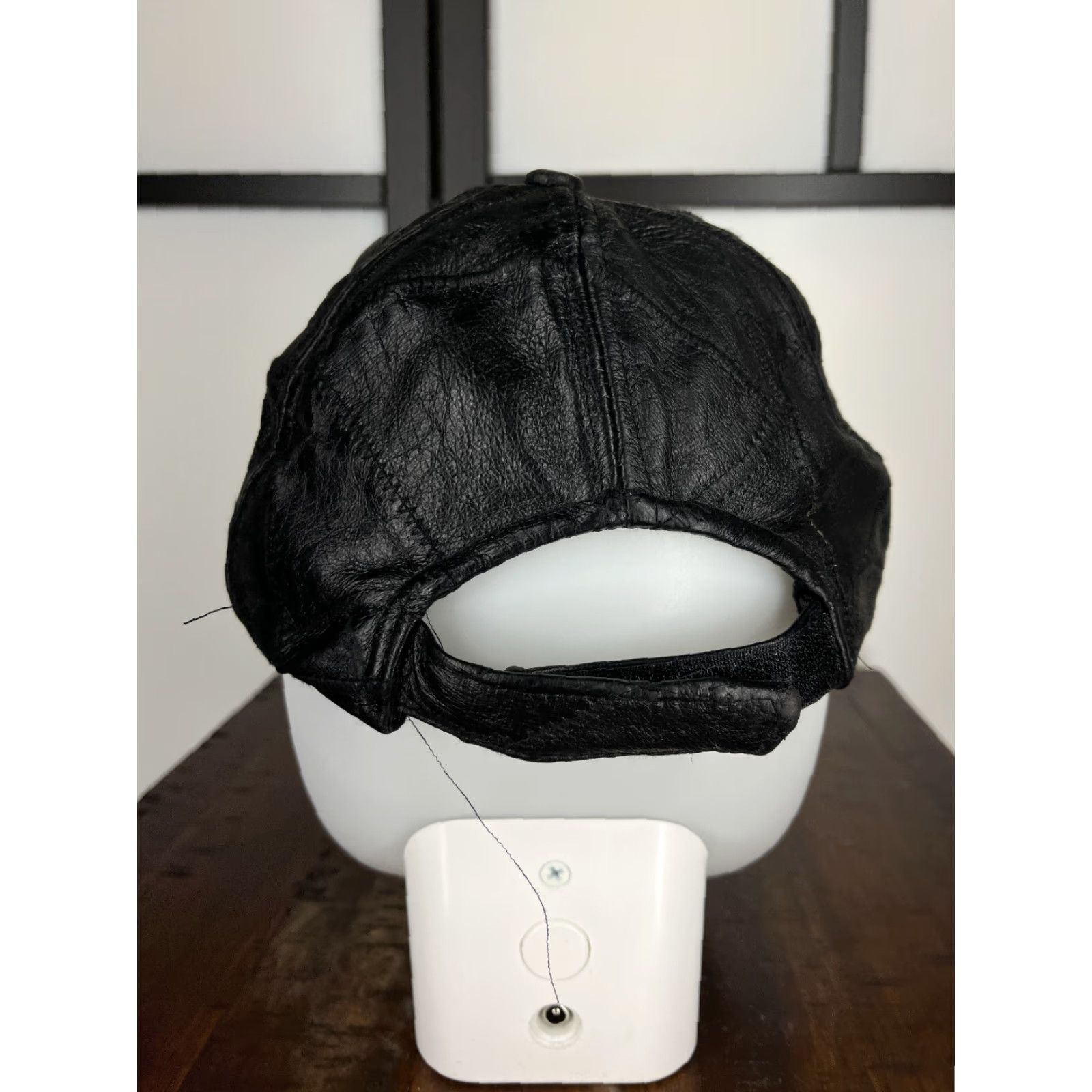 Vintage VINTAGE God Bless America Hat Cap Strap Back Adult One Size Black Leather 70s USA 80s 90s Classic Baseball Cap Mens Size ONE SIZE - 6 Thumbnail