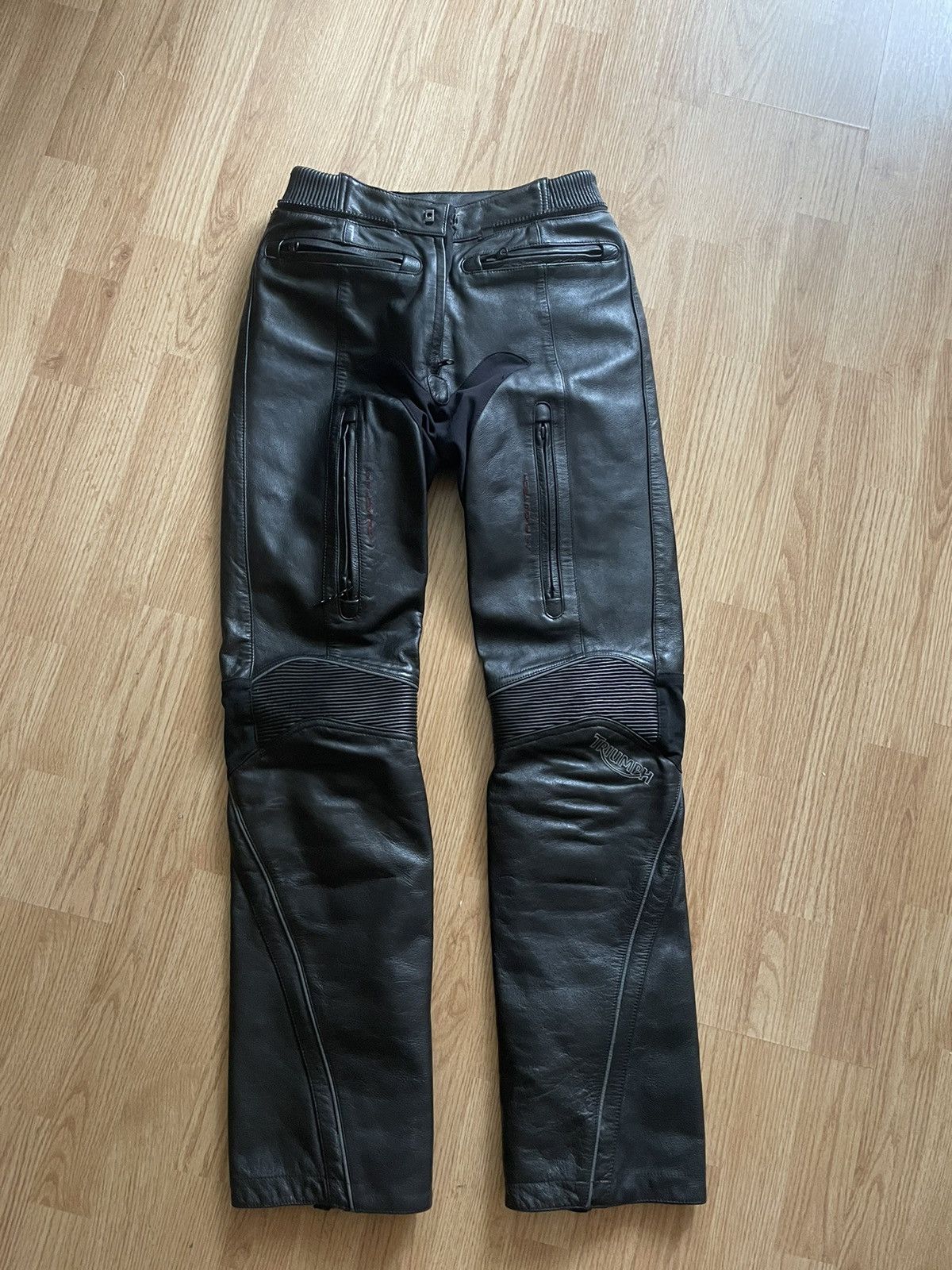 image of Indian Motercycles Triumph Leather Trousers Vintage in Black, Men's (Size 30)
