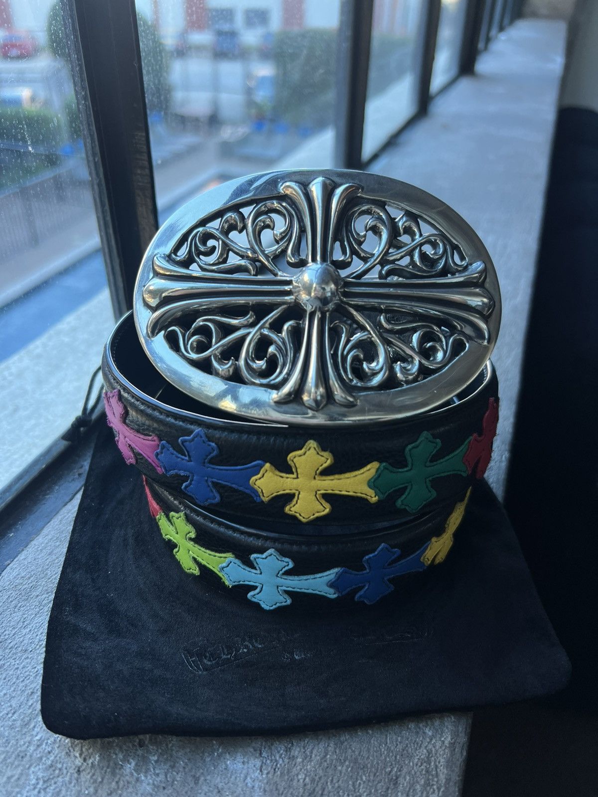 Chrome Hearts SOLD Chrome Hearts Multi Colored Belt Strap with Oval XL Size ONE SIZE - 2 Thumbnail