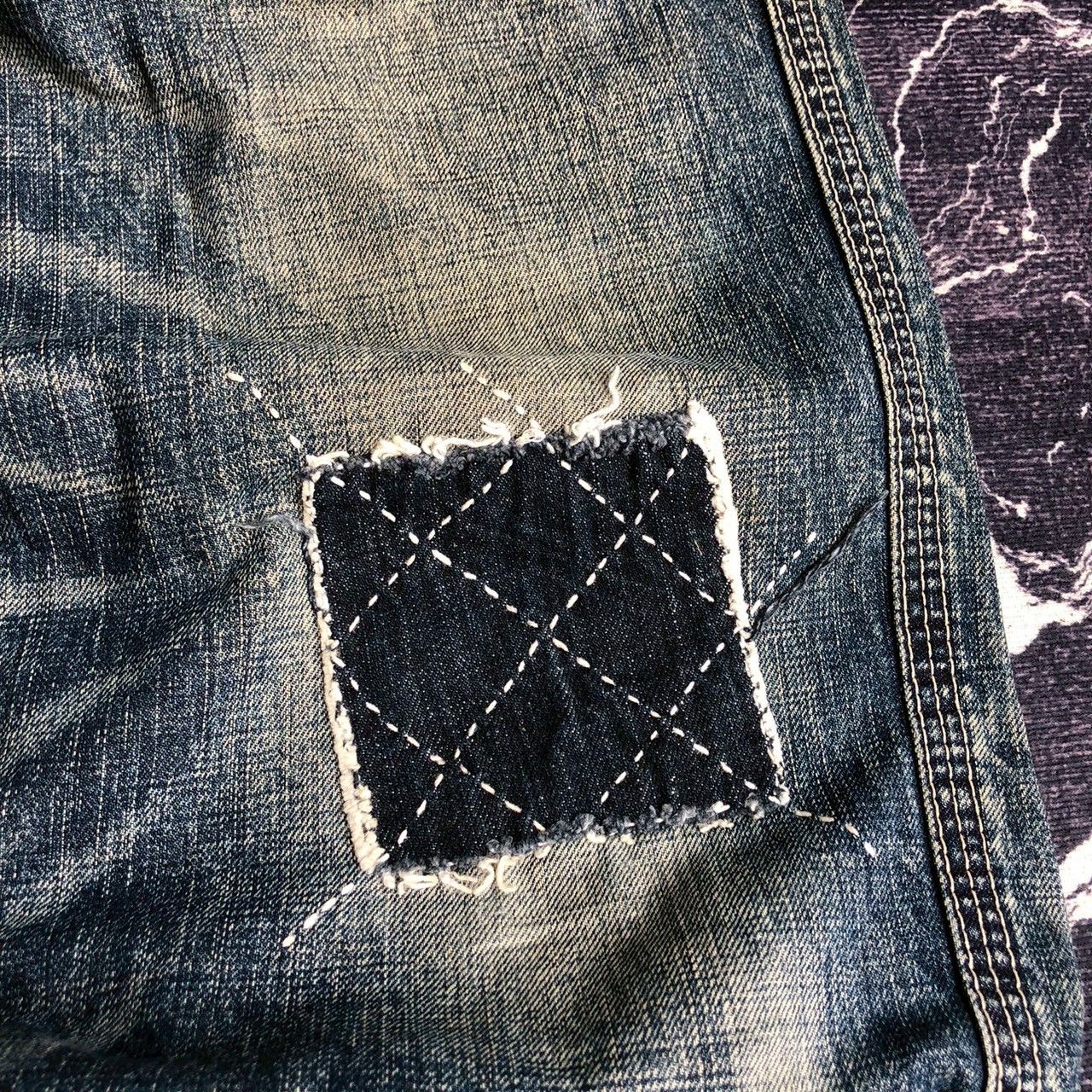 Levi's Vintage Levi’s Sashiko Boro Patch Distressed Denim W33 Size US 31 - 4 Thumbnail