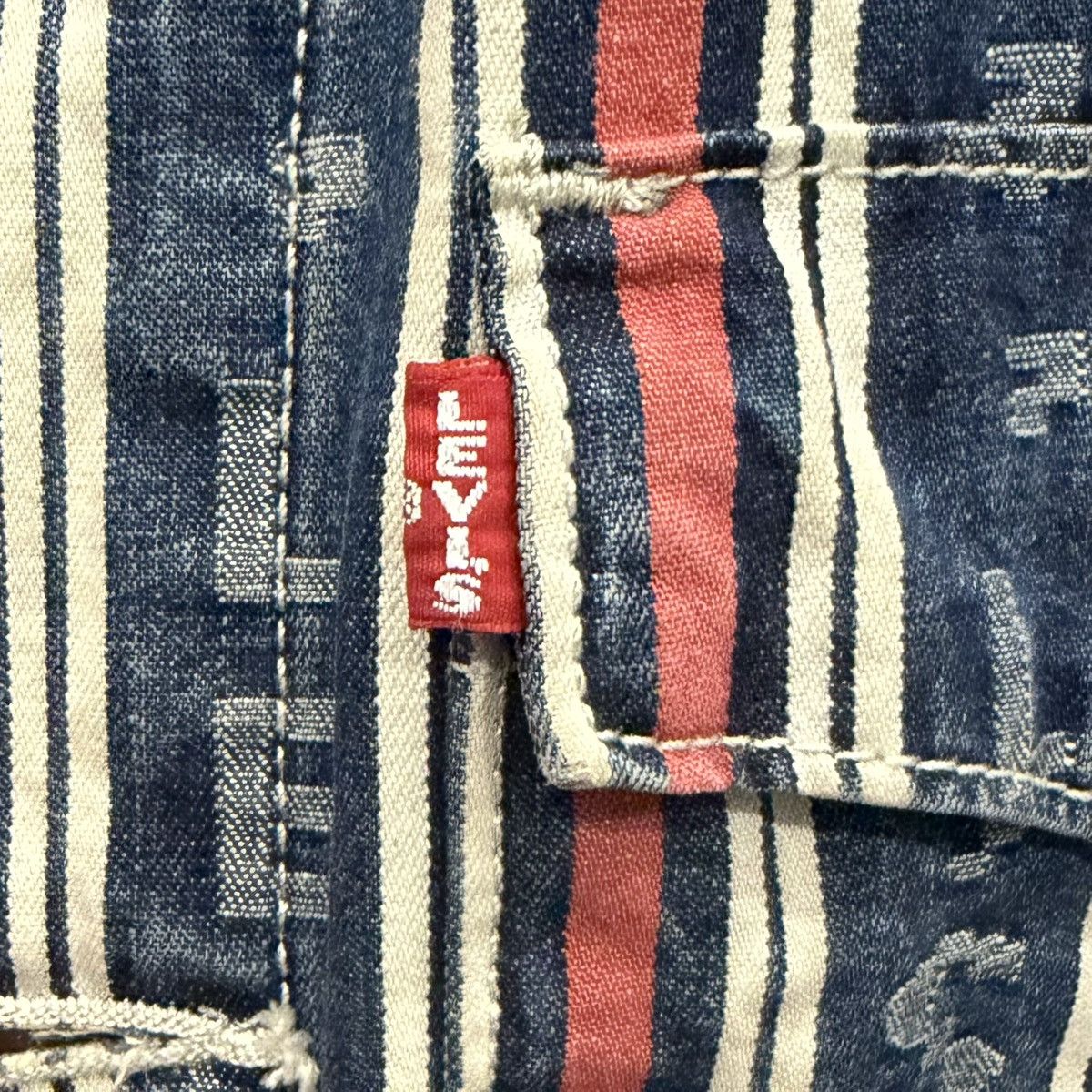 Levi's 🔥RARE🔥LEVI'S Embarcadero Station Stripe Logo Denim Jacket Size US M / EU 48-50 / 2 - 5 Thumbnail