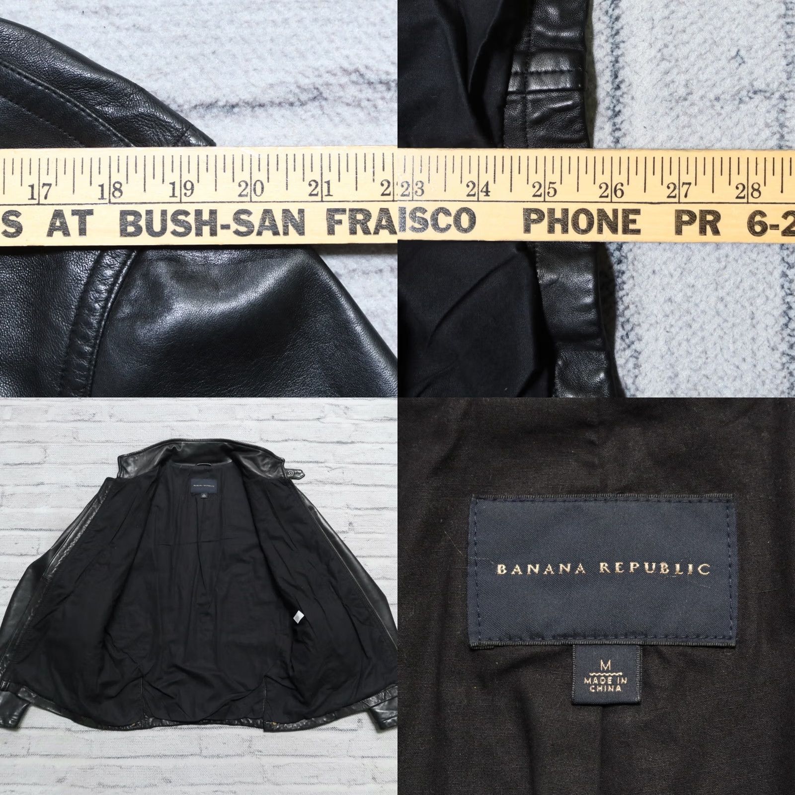 Banana Republic Banana Republic Leather Jacket Men Jacket M Black Vintage Motorcycle Cafe Racer Vtg Womens Mens Size US M / EU 48-50 / 2 - 8 Thumbnail