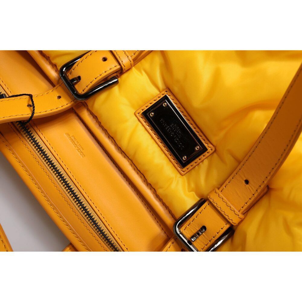 Dolce & Gabbana Dolce & Gabbana Yellow Orange Nylon Logo Plaque Hand Shoulde Size ONE SIZE - 7 Thumbnail