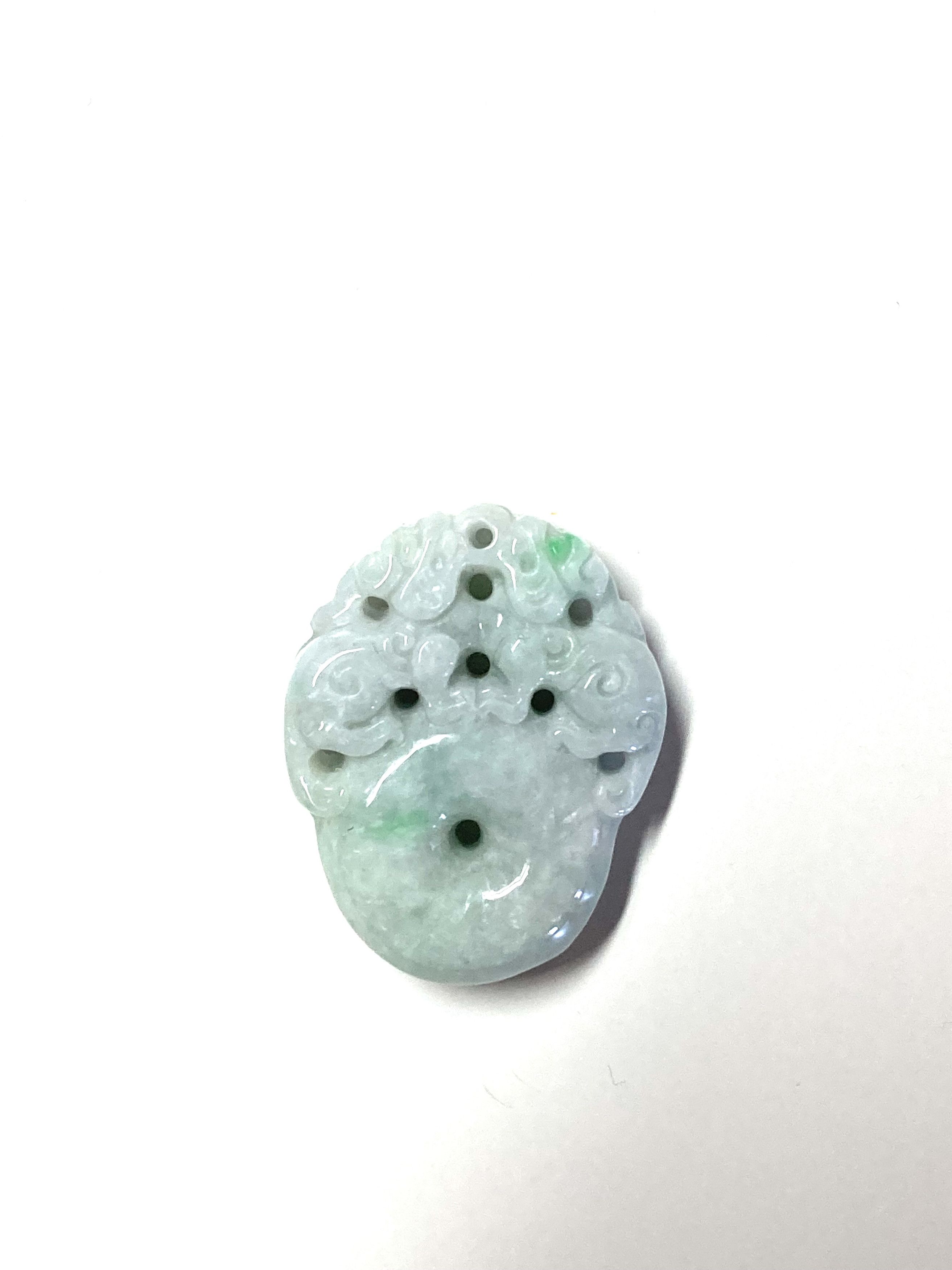 Other 60005 Certified Jadeite jade Green two Dragon Donut Pendan Size ONE SIZE - 3 Thumbnail