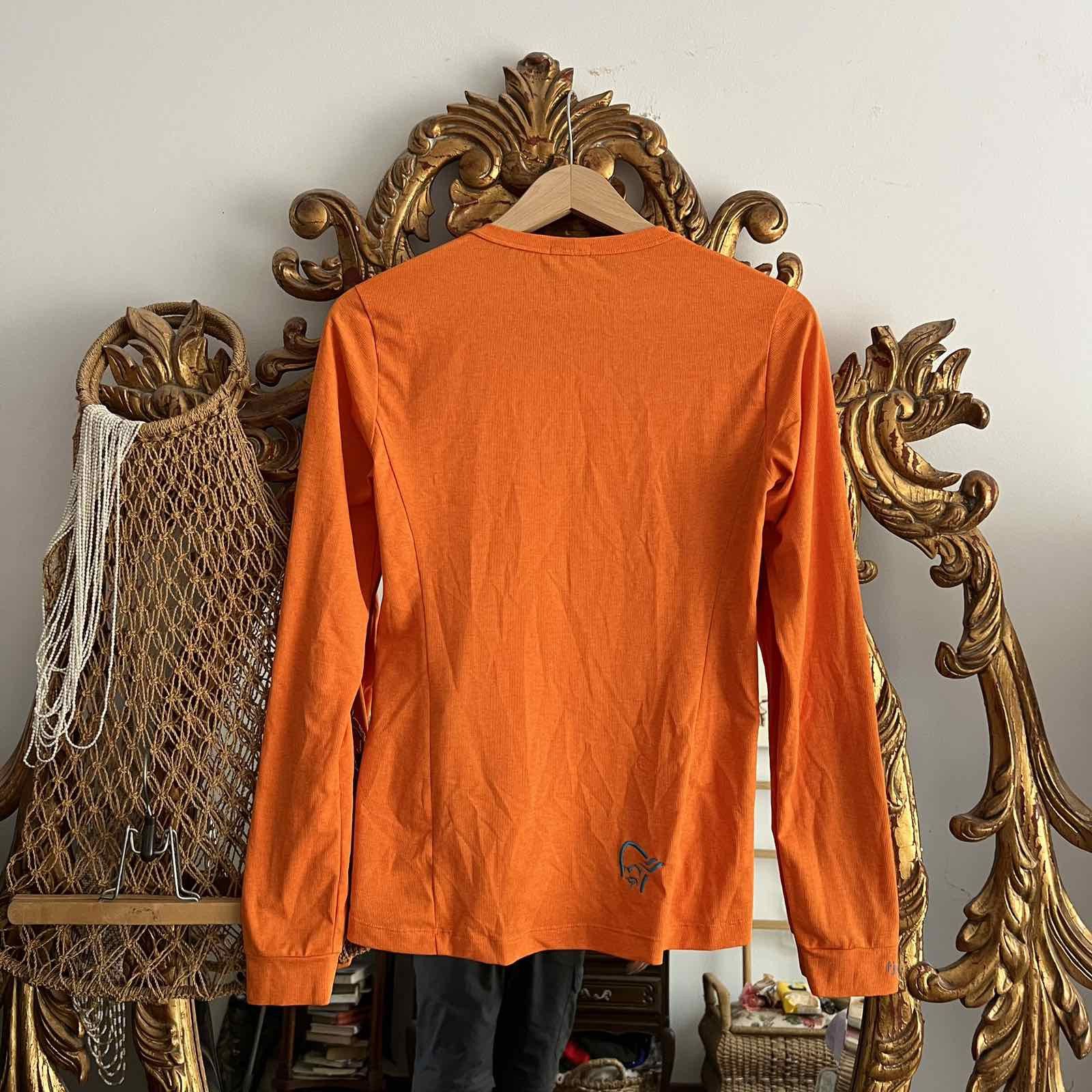Norrona NORRONA Fjora Longsleeve Men Sz S Outdoor Trekking Orange Size US S / EU 44-46 / 1 - 2 Thumbnail