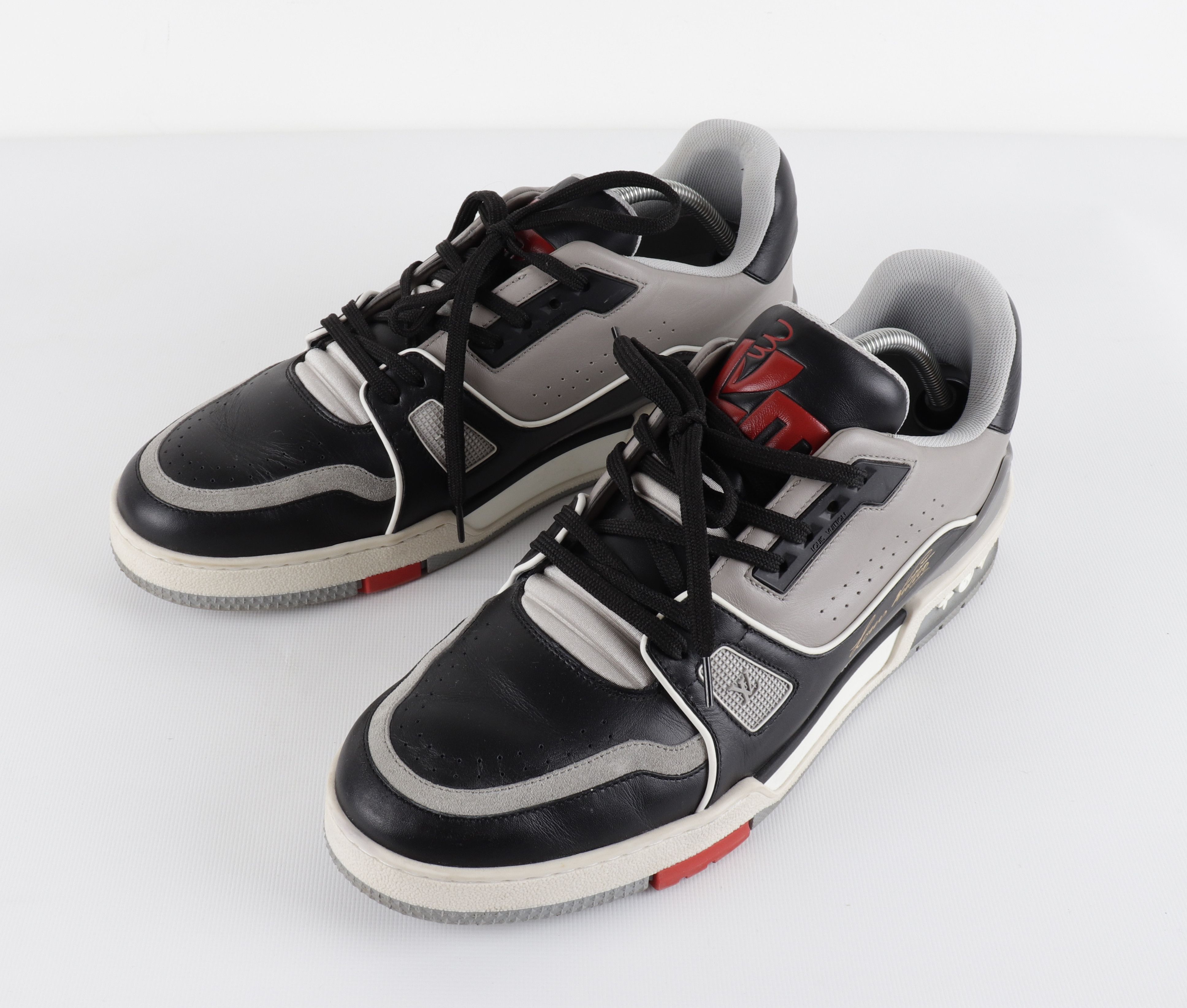 Louis Vuitton Louis Vuitton x Virgin Abloh SS19 Leather Low Sneakers Size US 9.5 / EU 42-43 - 10 Thumbnail