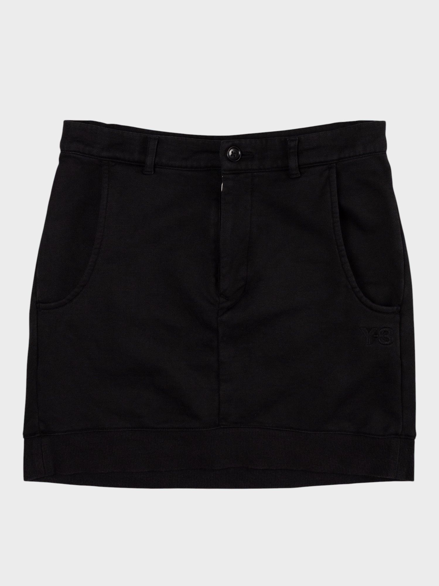 Y-3 × Yohji Yamamoto Y-3 - A/W 2012 - french terry mini skirt - size S Size 29" - 1 Thumbnail