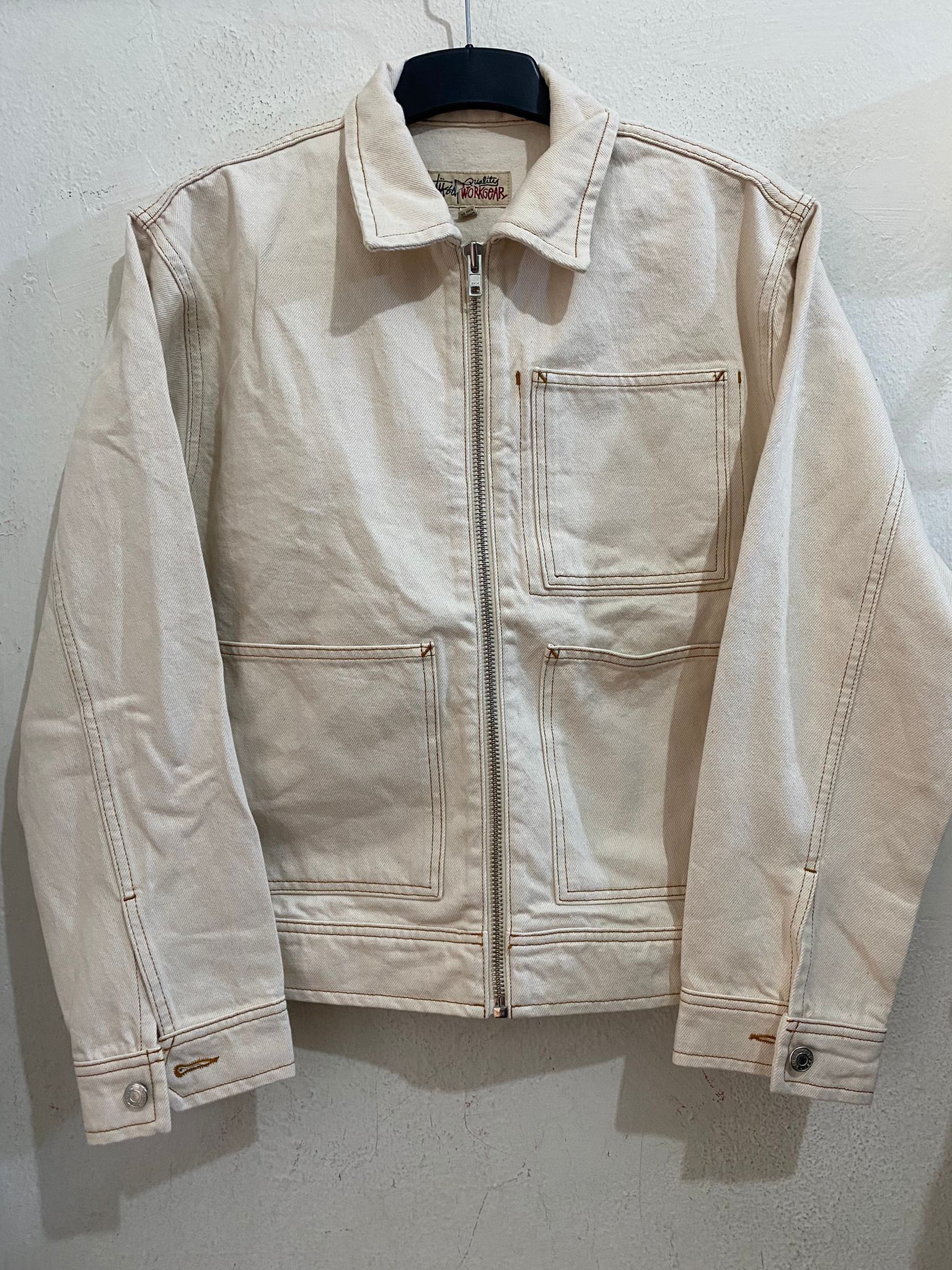 Stussy ZIP WORK JACKET DENIM Size US S / EU 44-46 / 1 - 7 Thumbnail
