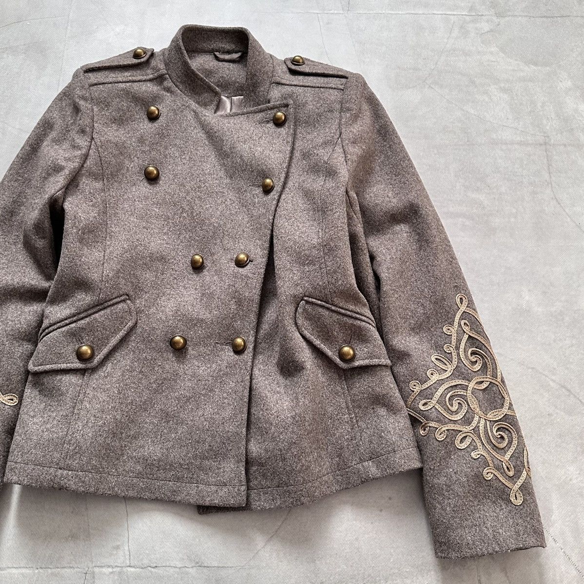 Hysteric Glamour × Undercover 00s Napoleon Military Jacket Wool Coat YSL PPFM Balmain Vibe Size M / US 6-8 / IT 42-44 - 2 Thumbnail