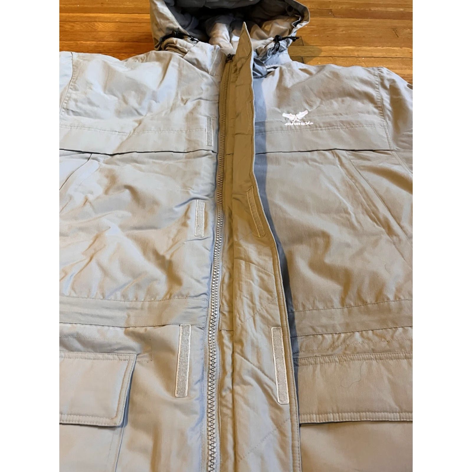 Avirex VINTAGE Avirex Hooded Puffer Jacket Men’s 4XL Grey Y2K Jacket Size US XXL / EU 58 / 5 - 7 Thumbnail