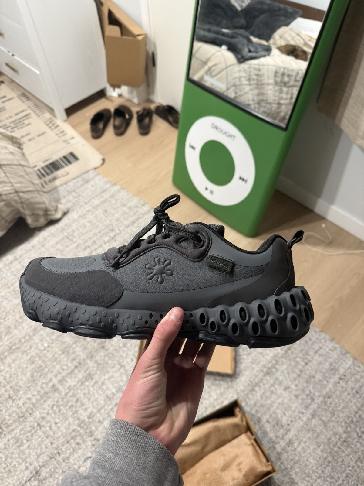 Crocs SPUNGE Osmosis Sneakers – Black/Grey – Men’s Size 12 Size US 12 / EU 45 - 1 Thumbnail