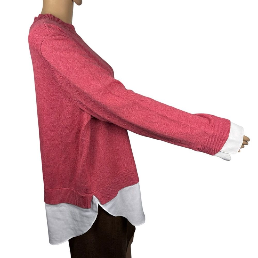 Isaac Mizrahi NWt New Isaac Mizrahi Mock Neck Pink Sweater Twofer Size X Size XL / US 12-14 / IT 48-50 - 3 Thumbnail