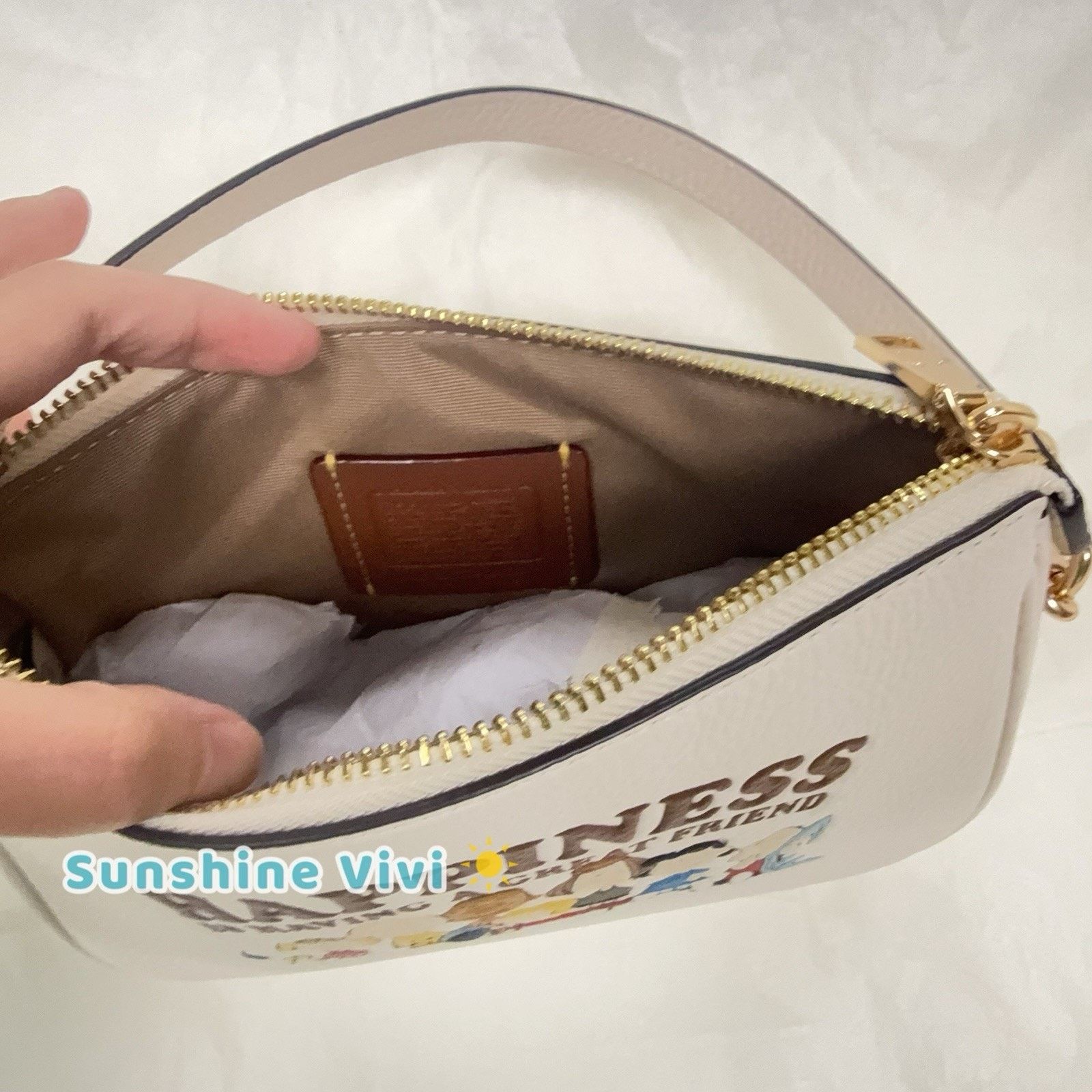 Coach NWT Limited Coach X Peanuts Nolita 19 CBM76 Gold/Chalk Size ONE SIZE - 8 Thumbnail