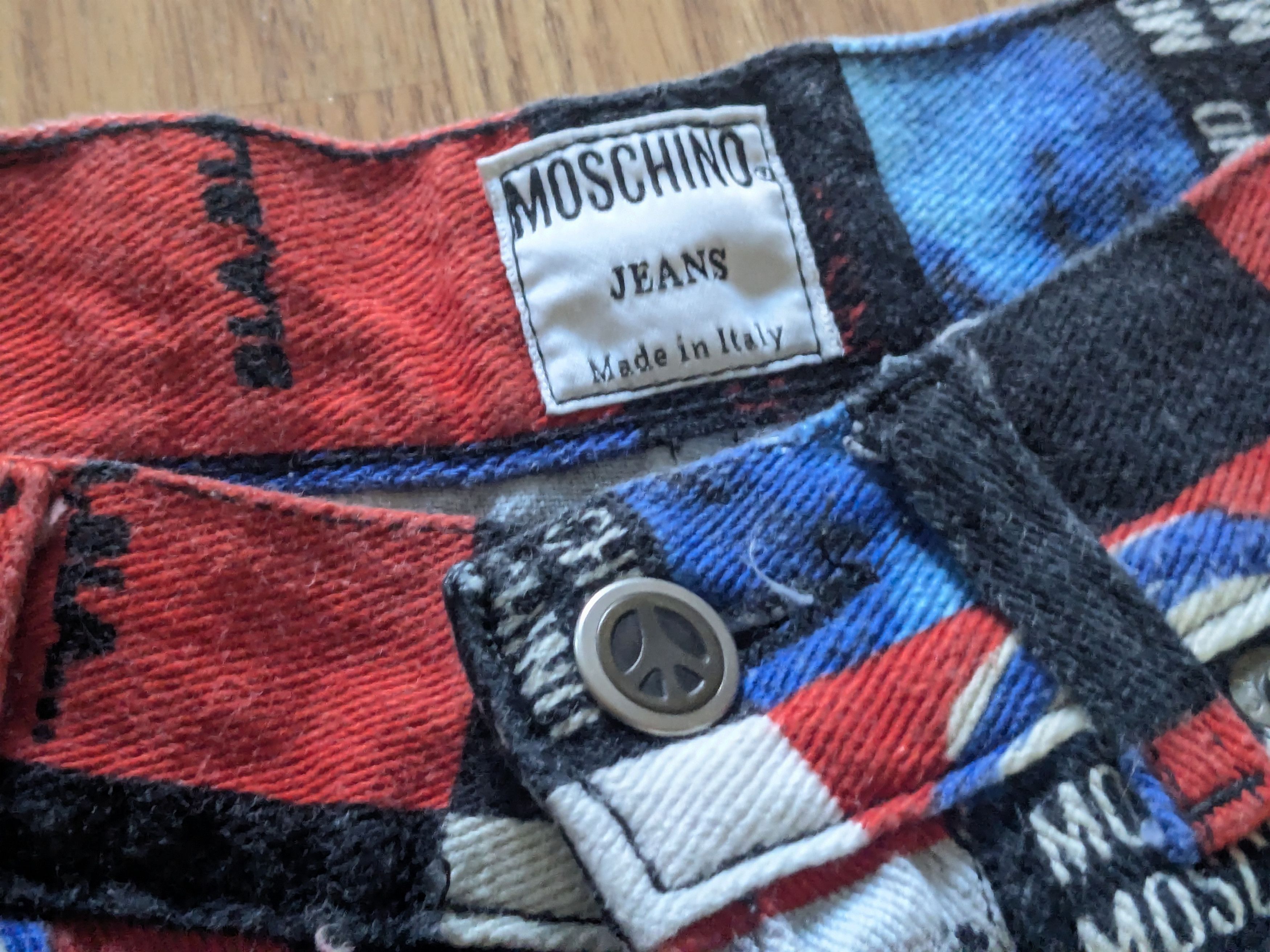 Other Vintage Moschino Jeans Red White Blue 30x31 Italy Size US 30 / EU 46 - 10 Thumbnail