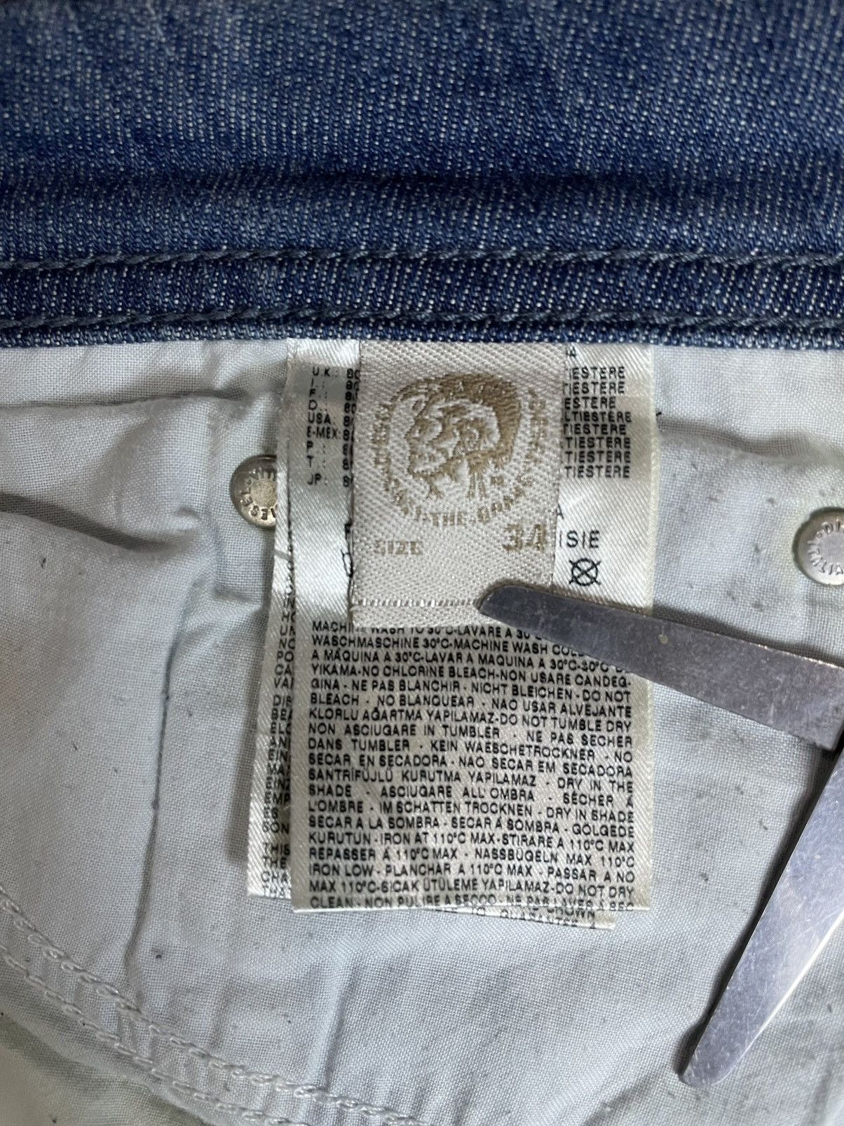 Diesel Vintage Mudwash Faded Regular Straight Dark Blue Jeans Size US 36 / EU 52 - 9 Thumbnail