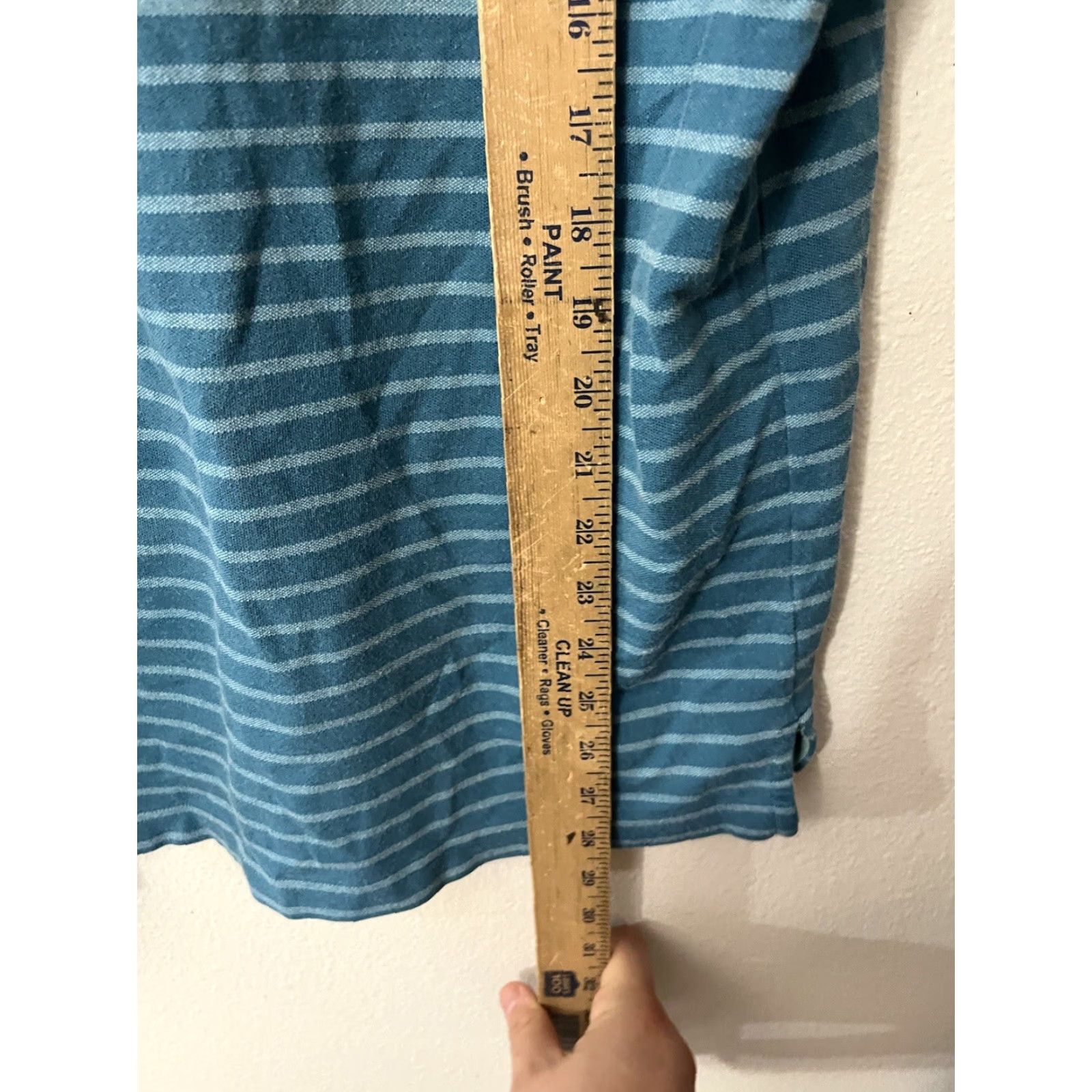 Izod IZOD Advantage Performance Polo Shirt Blue Striped Cotton Polyester Size L Mens Currents Size US L / EU 52-54 / 3 - 4 Thumbnail