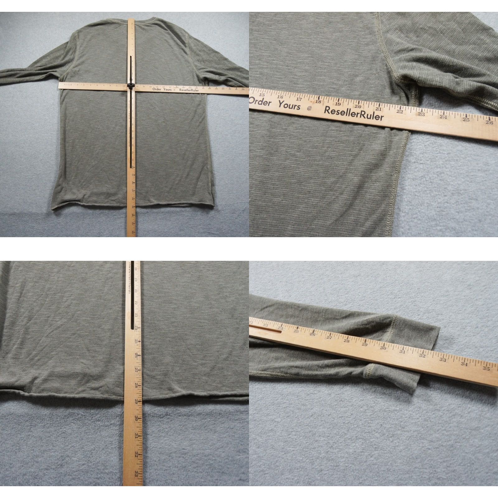 Billy Reid Billy Reid Shirt Mens XL Gray Long Sleeve Lightweight Crewneck Casual Adult Shirt Size US XL / EU 56 / 4 - 8 Thumbnail