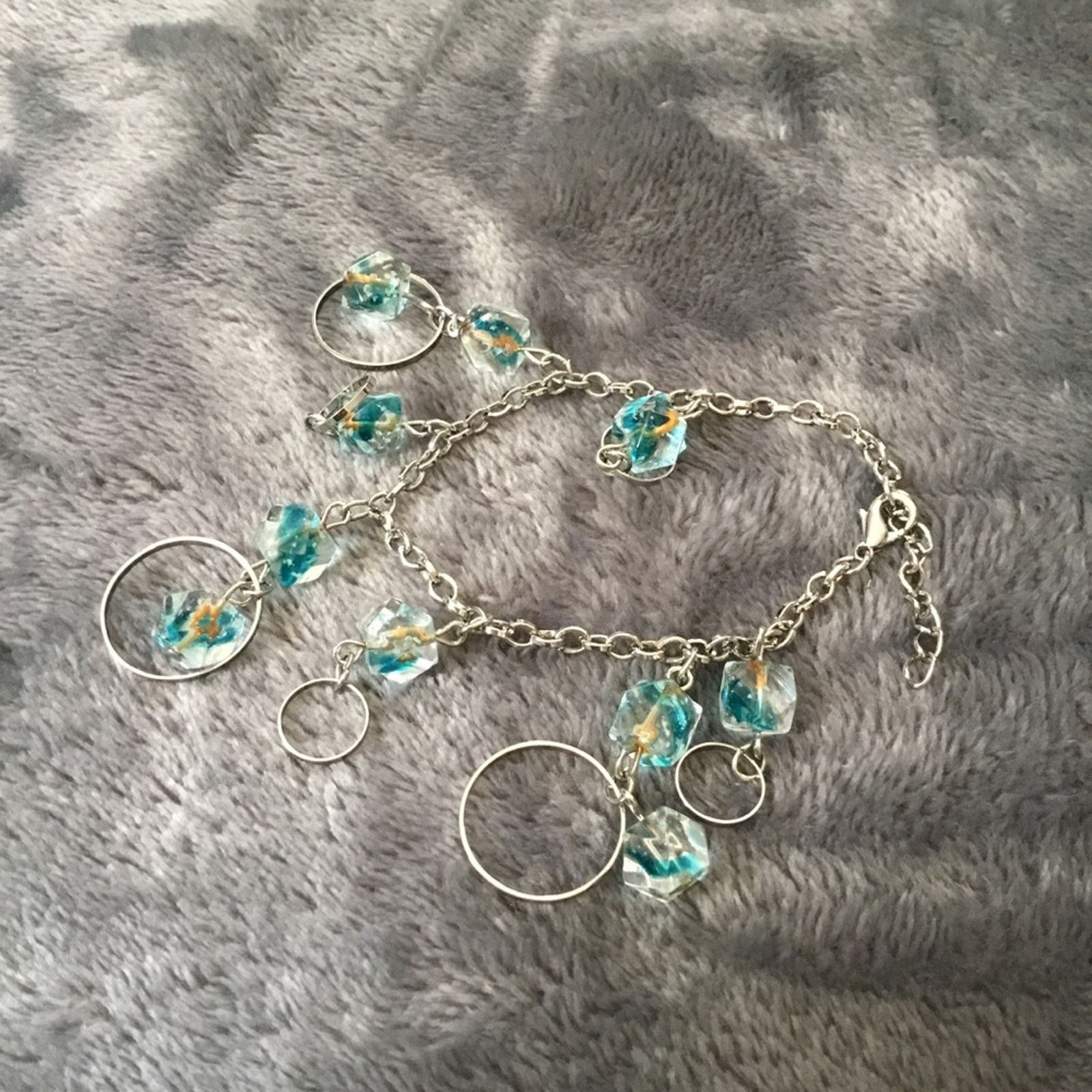 Other Silver Multi-Blue Crystals Bracelet Size ONE SIZE - 3 Thumbnail