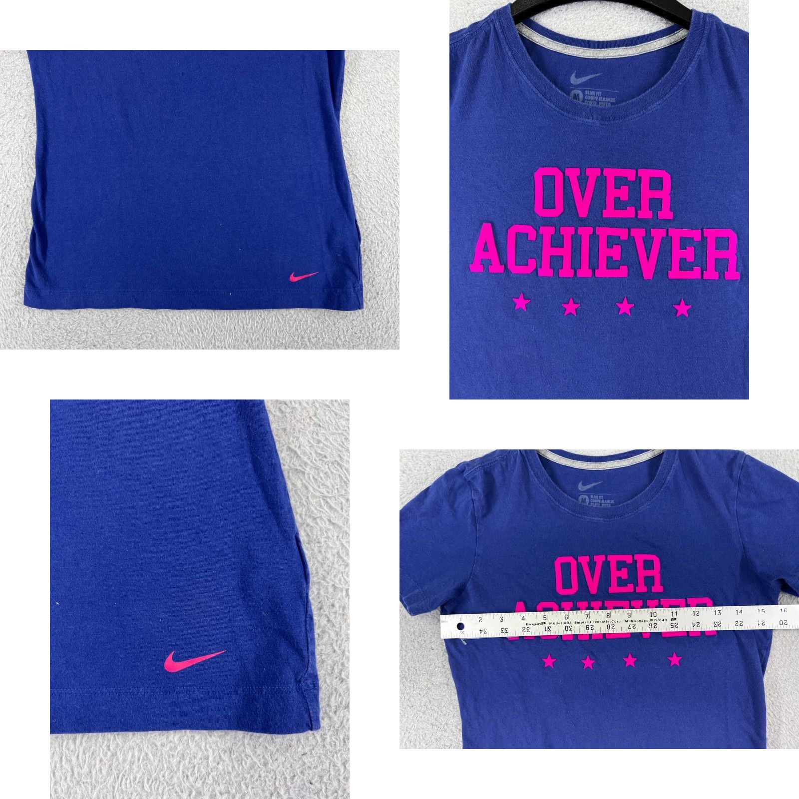 Nike Nike T-Shirt Girls Medium Blue Athletic Swoosh Casual Short Sleeve Jersey Beach Surf Skate Size M / US 6-8 / IT 42-44 - 8 Thumbnail