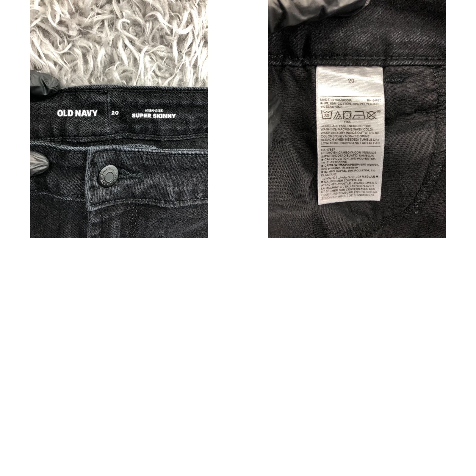 Old Navy Old Navy Jeans Womens Plus Size 20 High Rise Super Skinny Dark Wash Black Size 42" / US 20 - 9 Thumbnail