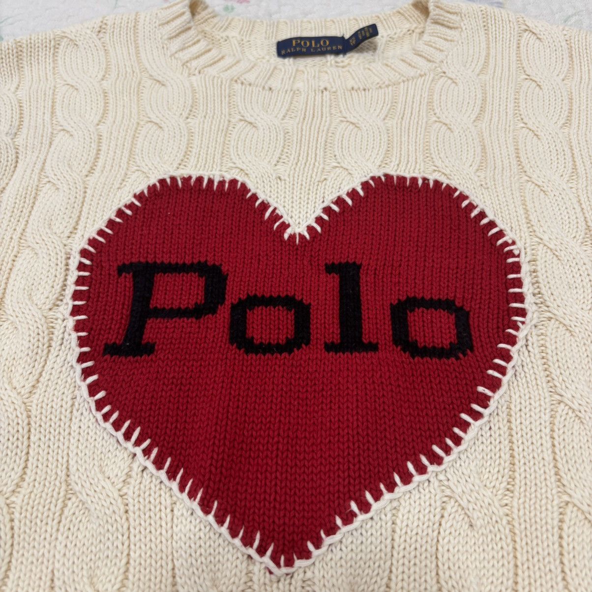 Polo Ralph Lauren Polo Ralph Lauren Heart Knit Sweater Size US XS / EU 42 / 0 - 4 Thumbnail