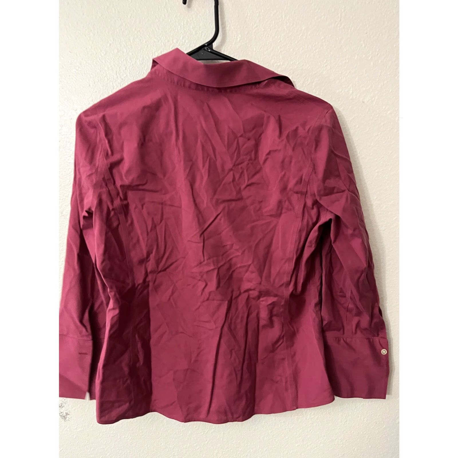Talbots VINTAGE Talbots Haberdashery Petites Stretch Sateen Pink Button Front Shirt Blouse Sz 6P Size M / US 6-8 / IT 42-44 - 2 Thumbnail