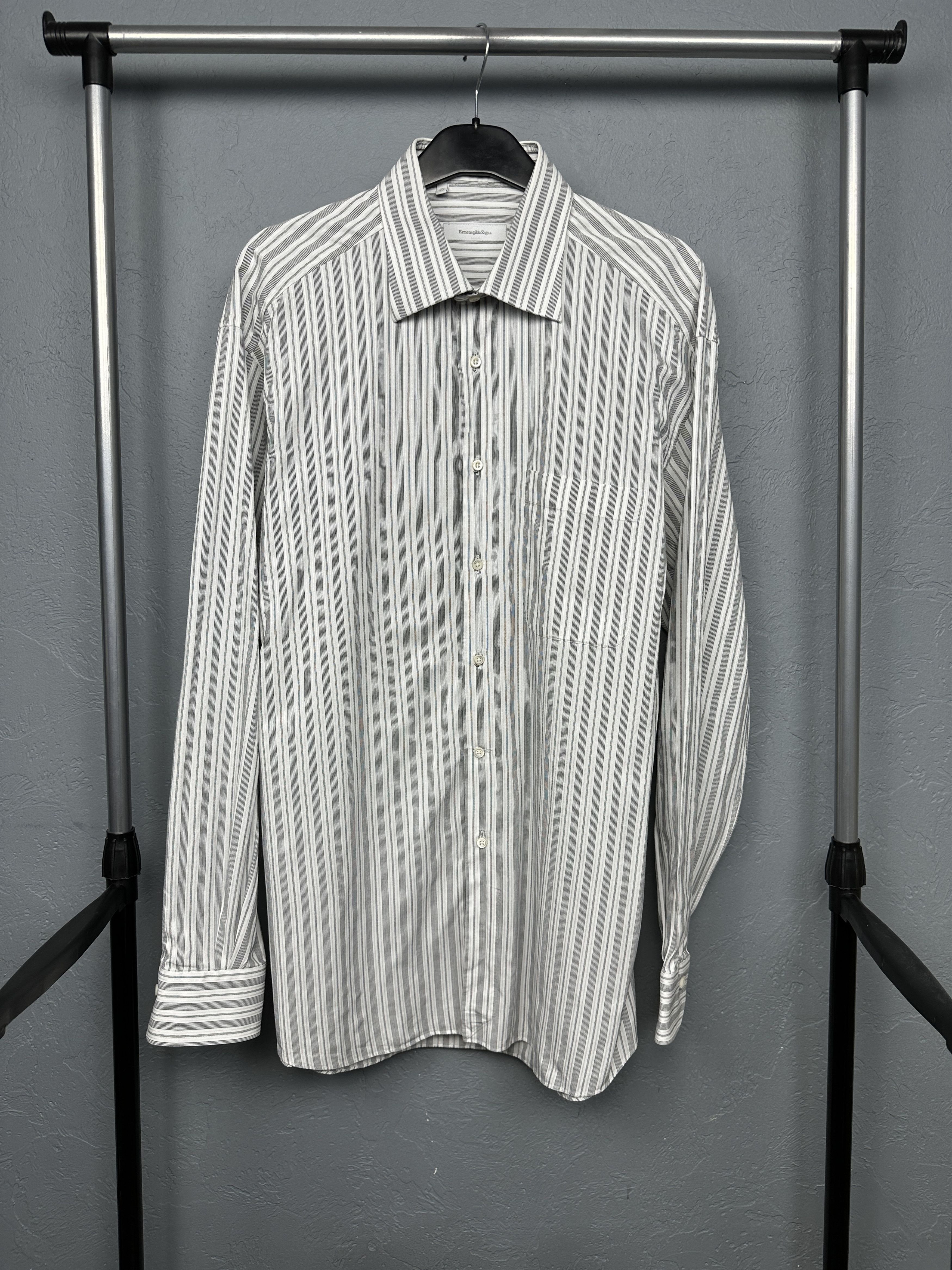 Ermenegildo Zegna Ermenegildo Zegna Mens Long Sleeve Shirt Size US XL / EU 56 / 4 - 1 Thumbnail