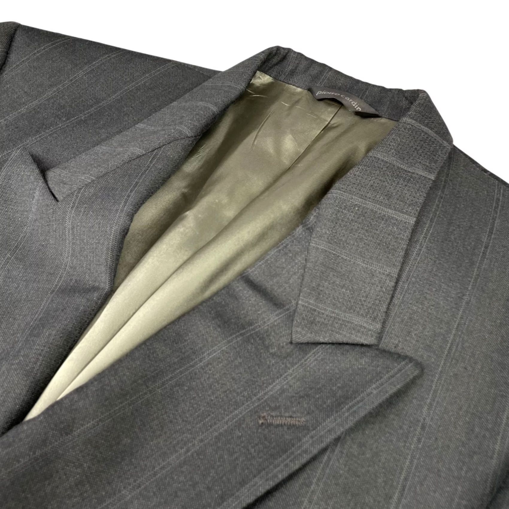 Pierre Cardin VINTAGE Pierre Cardin Men's Blazer Gray Stripe 100% Wool Double Breasted 40R Coat Jacket Size 40R - 2 Thumbnail