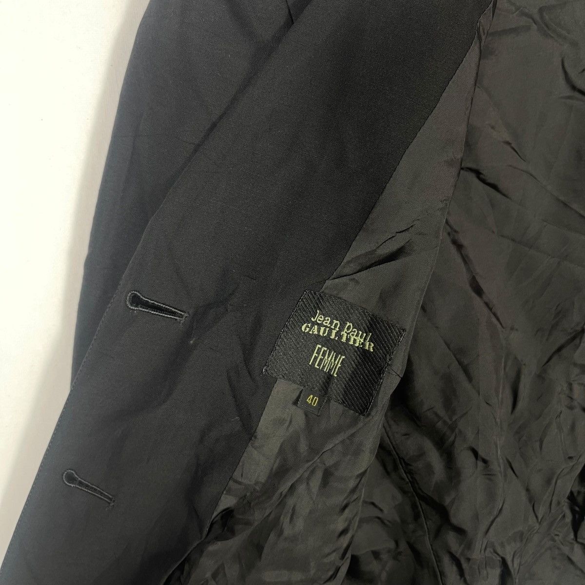 Jean Paul Gaultier Vintage Jean Paul Gaultier Femme Black Cropped Back Panel Size S / US 4 / IT 40 - 4 Thumbnail