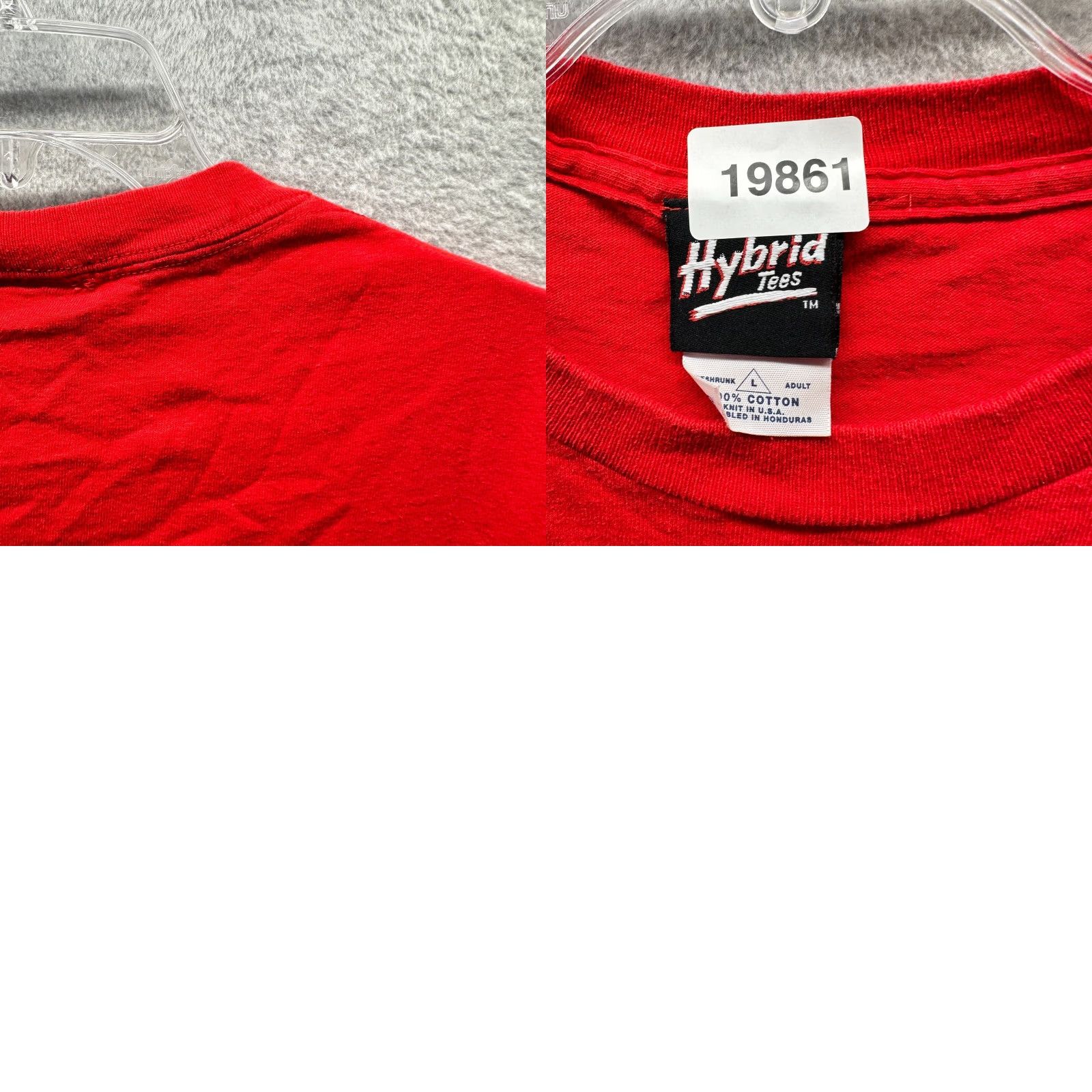 Vintage VINTAGE Hybrid T Shirt Adult Large Red Funny Sarcasm 90s Nerd Tee Crew Idiot Shirt Mens Size US L / EU 52-54 / 3 - 9 Thumbnail