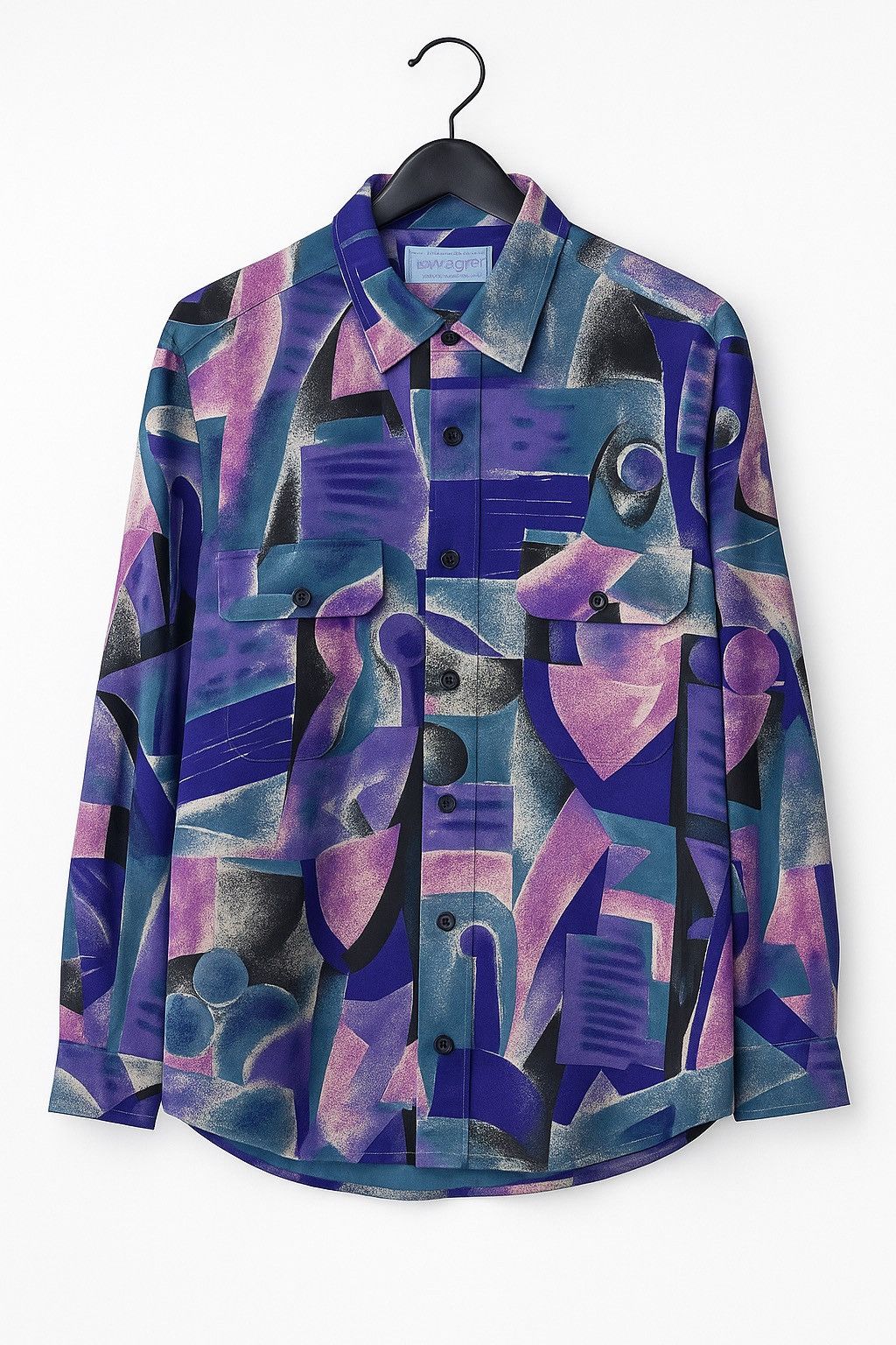 Japanese Brand Vintage 1980s Jony Borey Abstract Geometric Shirt Retro Size US L / EU 52-54 / 3 - 1 Thumbnail