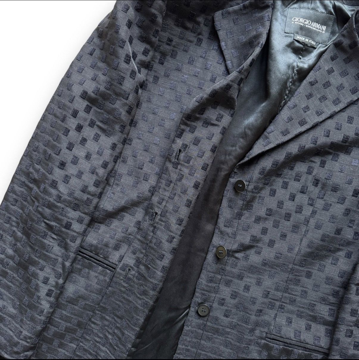 Giorgio Armani Giorgio Armani 'Borgonuovo 21' Woven Patterned Blazer Size 38R - 4 Thumbnail