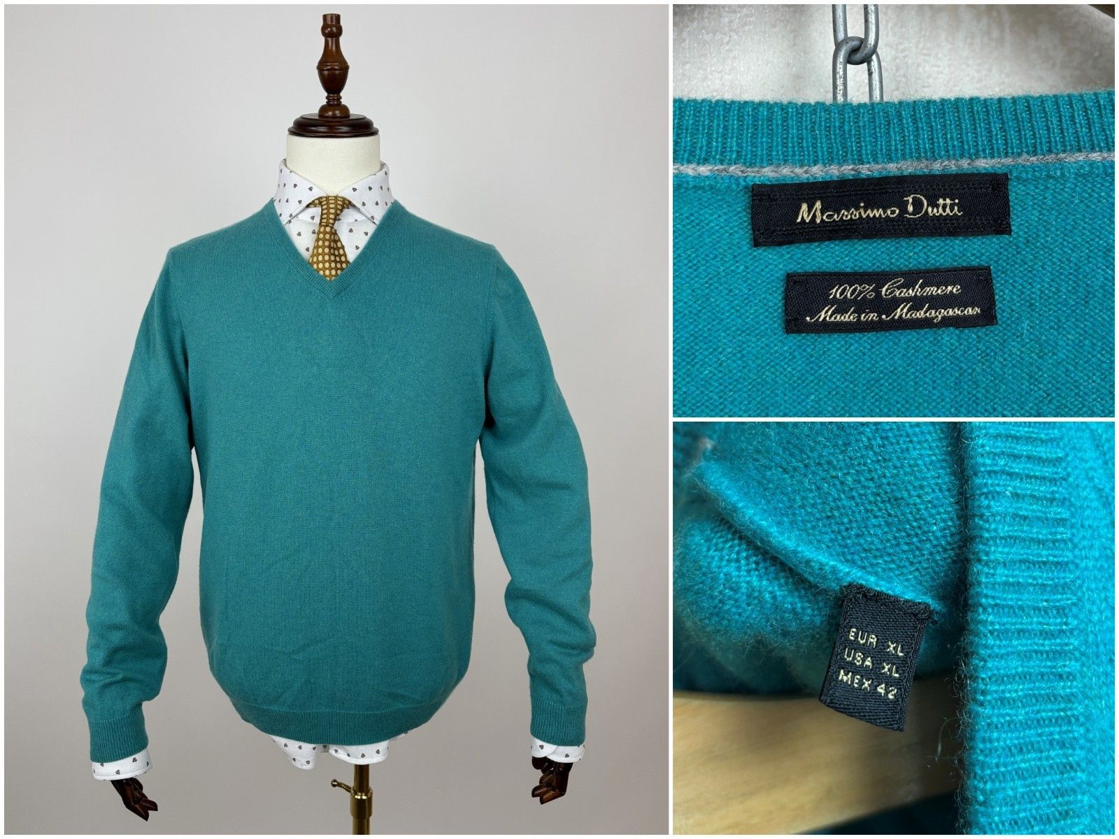 Massimo Dutti Massimo Dutti 100 % Cashmere Sweater V-neck fits to L-XL Size US XL / EU 56 / 4 - 1 Thumbnail