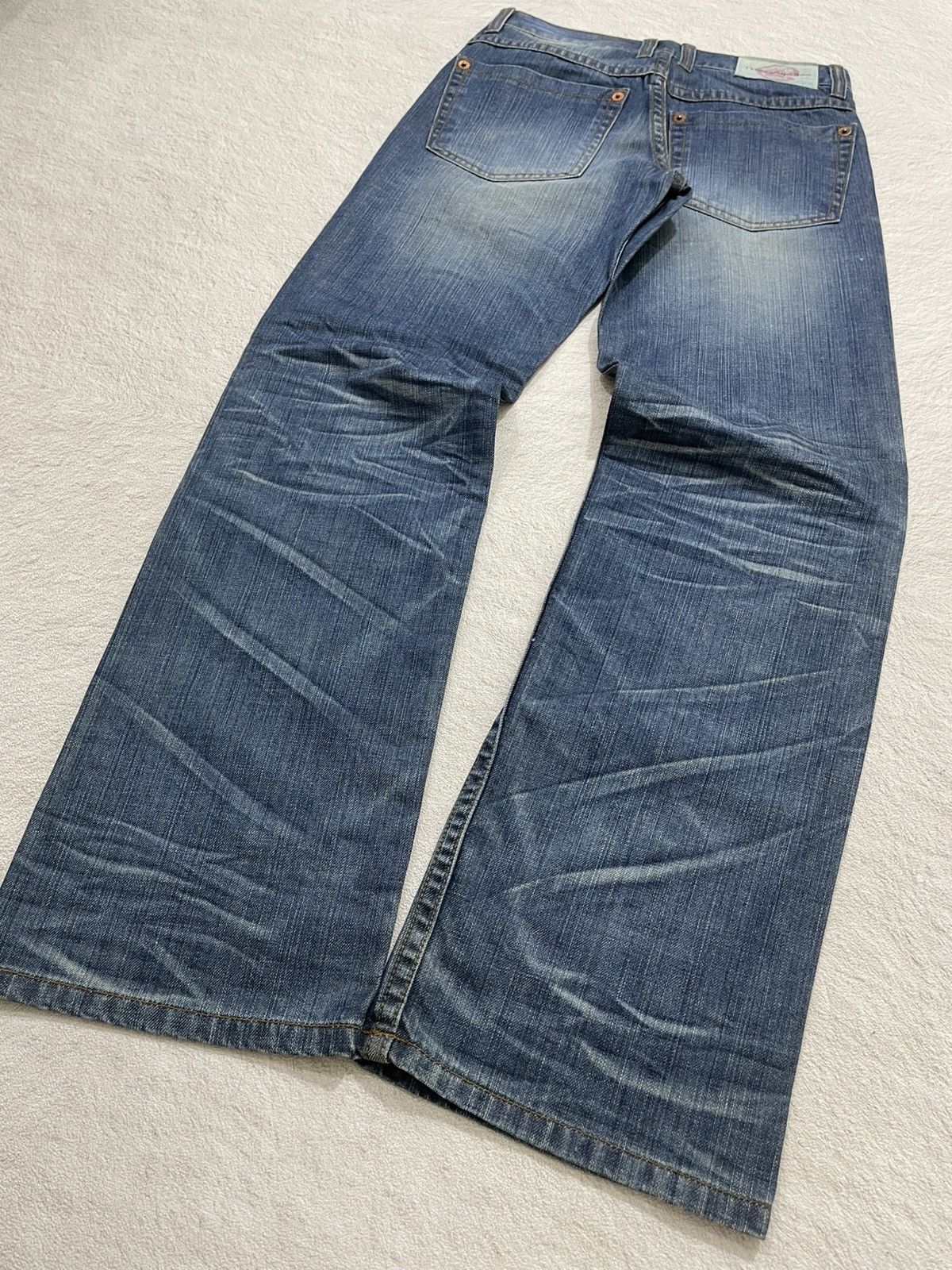 Japanese Brand 2000s Japanese Faded Bootcut Denim Stonewash Y2K Size US 29 - 10 Thumbnail