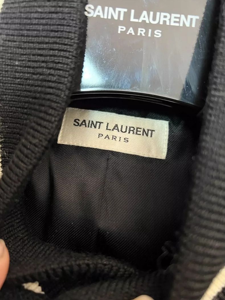 Saint Laurent Paris Saint Laurent 23 Spring/Summer Black and White Wool Teddy J Size US M / EU 48-50 / 2 - 3 Thumbnail