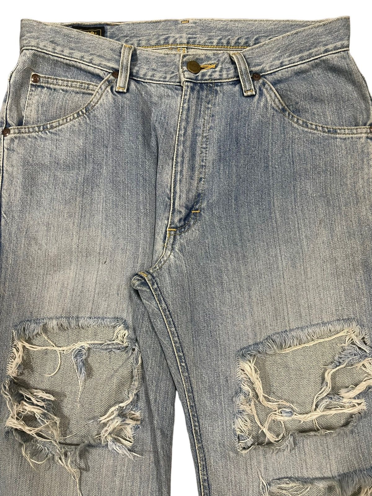 Lee Vintage 90s Lee Riders Blue Wash Distressed Style Jeans Size US 30 / EU 46 - 4 Thumbnail
