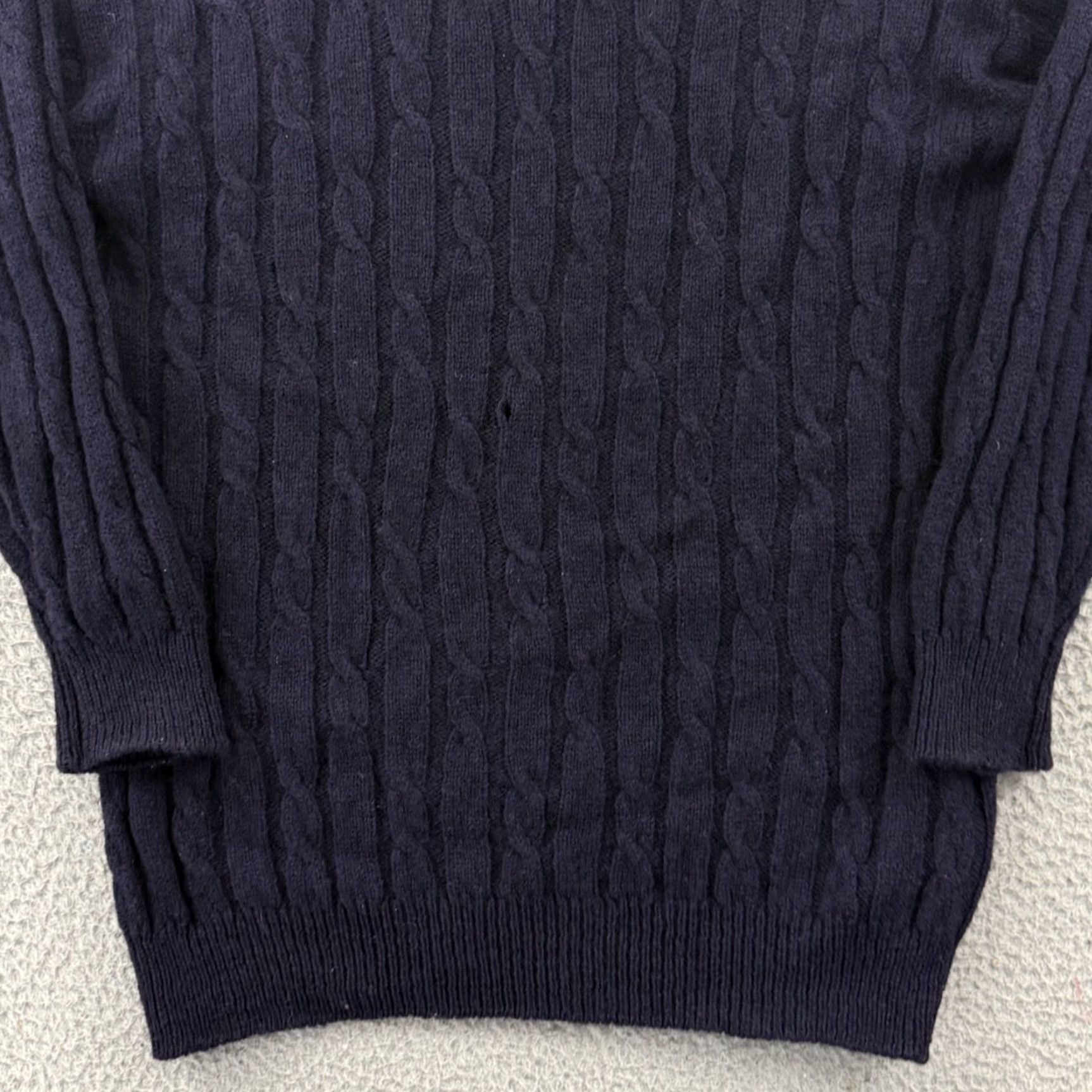 Vintage VINTAGE Clan Royal Sweater Men Large Blue Wool Fisherman 90s Cable Knit Pullover Size US L / EU 52-54 / 3 - 2 Thumbnail