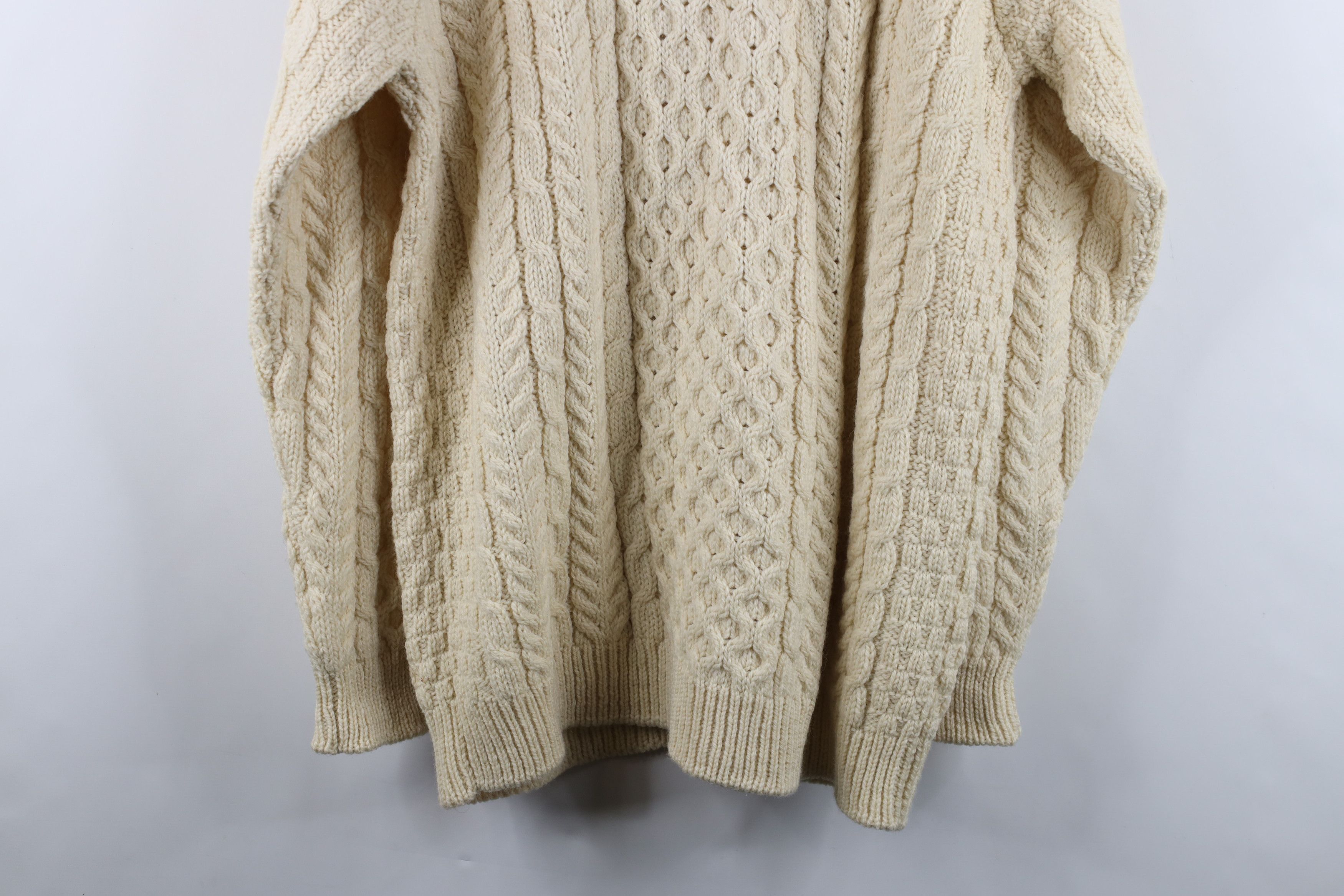 L.L. Bean Vintage 90s LL Bean Fisherman Cable Knit Cardigan Sweater Size US L / EU 52-54 / 3 - 10 Thumbnail