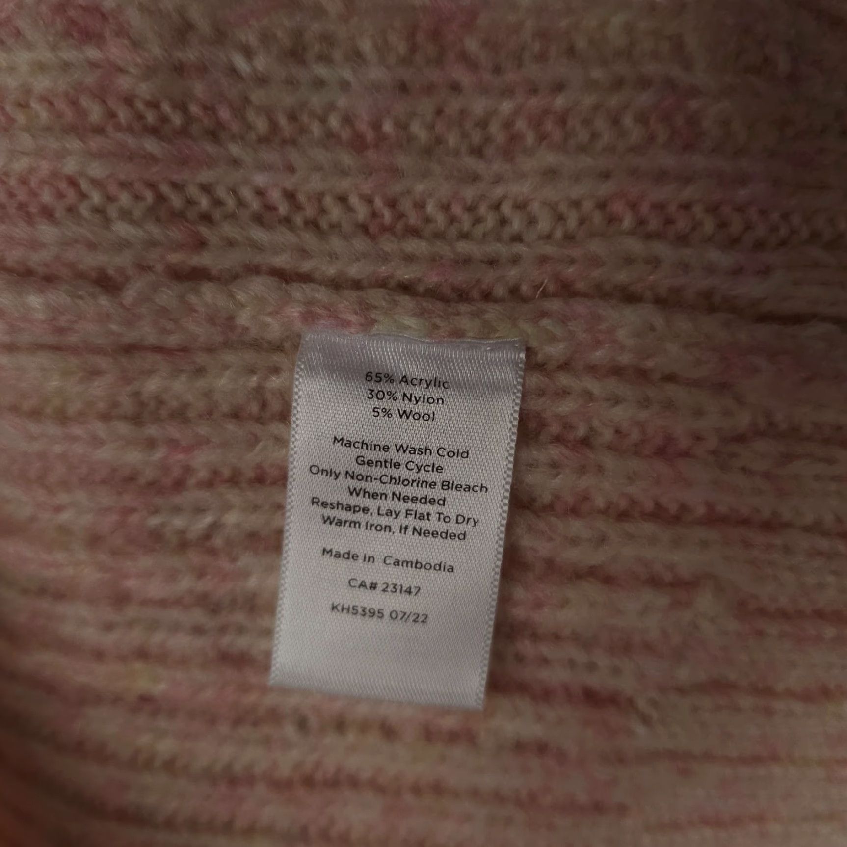 Talbots Talbots Sweater Adult L Pink Cable Knit Wool Blend Soft Knit Pullover Balloon Sleeve Size L / US 10 / IT 46 - 4 Thumbnail