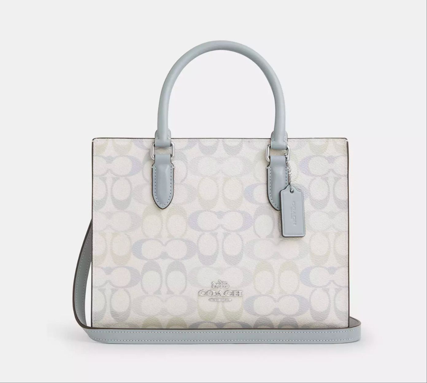 Coach Maggie Small Tote Bag In Pretty Signature Canvas CDZ08 Size ONE SIZE - 11 Thumbnail