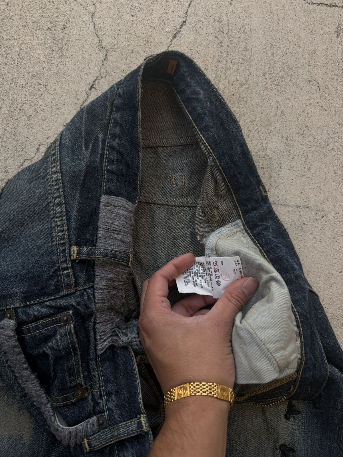 Undercover Archive Mud Wash Undercover AW06 "Guruguru" Bug Denim 34 Size US 34 / EU 50 - 4 Thumbnail