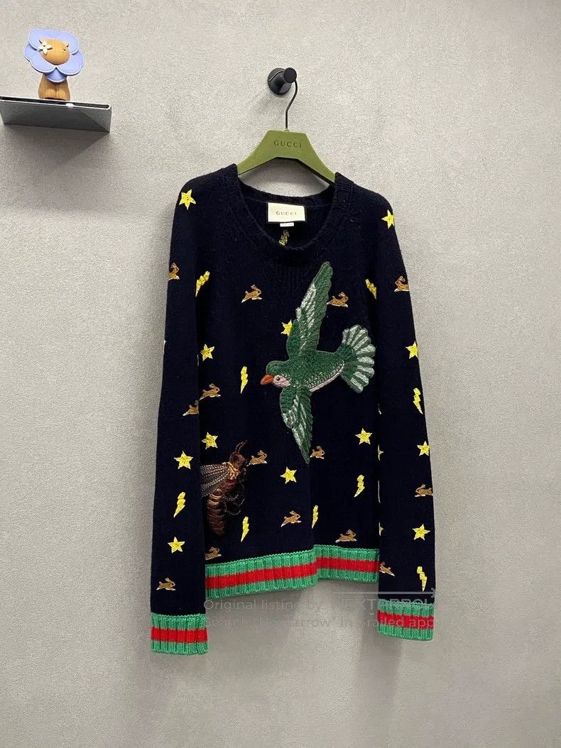 Gucci Gucci Patterned embroidered printed sweater Size US S / EU 44-46 / 1 - 3 Thumbnail