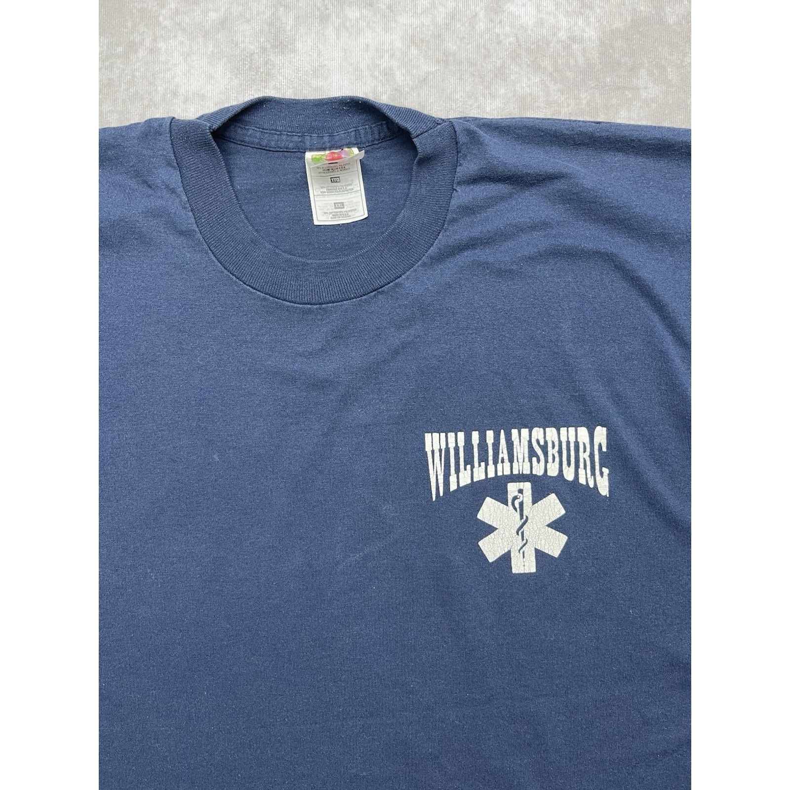 Fruit Of The Loom Vtg 90s FDNY EMS Staff T-Shirt XXL XL Single Stitch Williams Size US XL / EU 56 / 4 - 2 Thumbnail