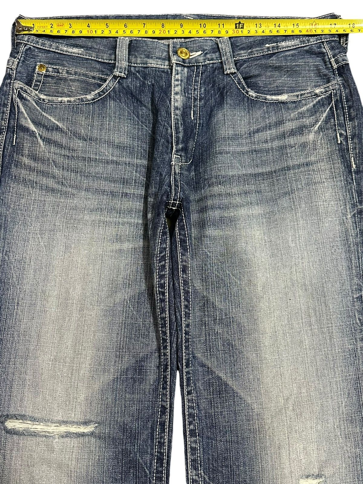 Japanese Brand Vintage Japanese Genoese Embroidered Cross Style Jeans Size US 34 / EU 50 - 13 Thumbnail