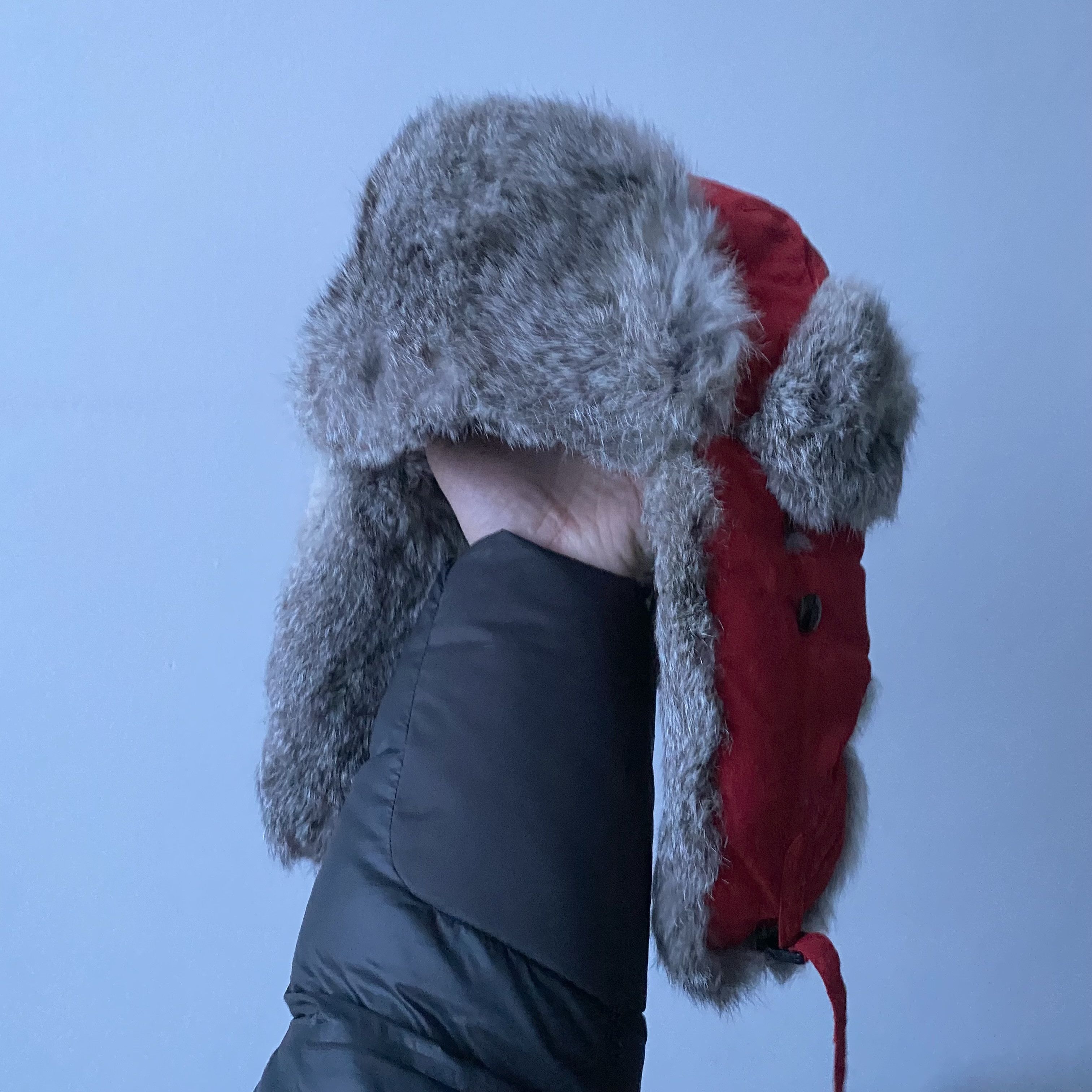 If Six Was Nine Ushanka Trapper Real Fur Hat Winter Y2K Japanese Size ONE SIZE - 3 Thumbnail