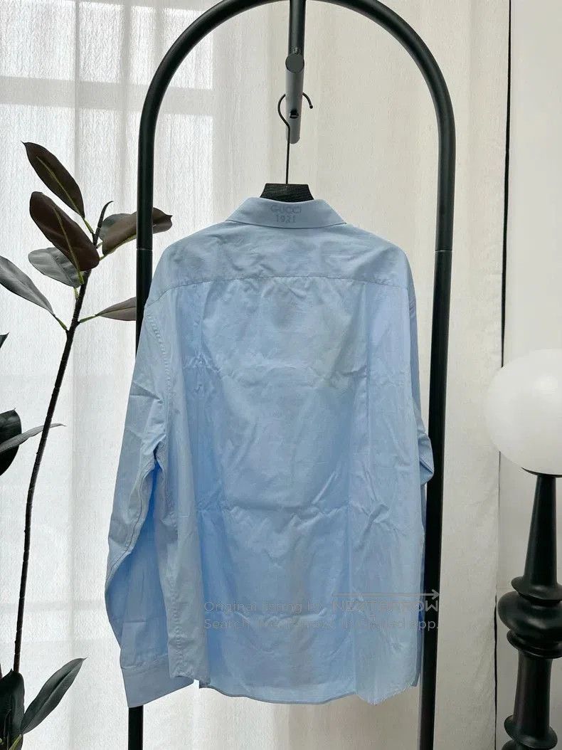Gucci GUCCI 1921 Light Blue Cotton Shirt. Size US L / EU 52-54 / 3 - 2 Thumbnail