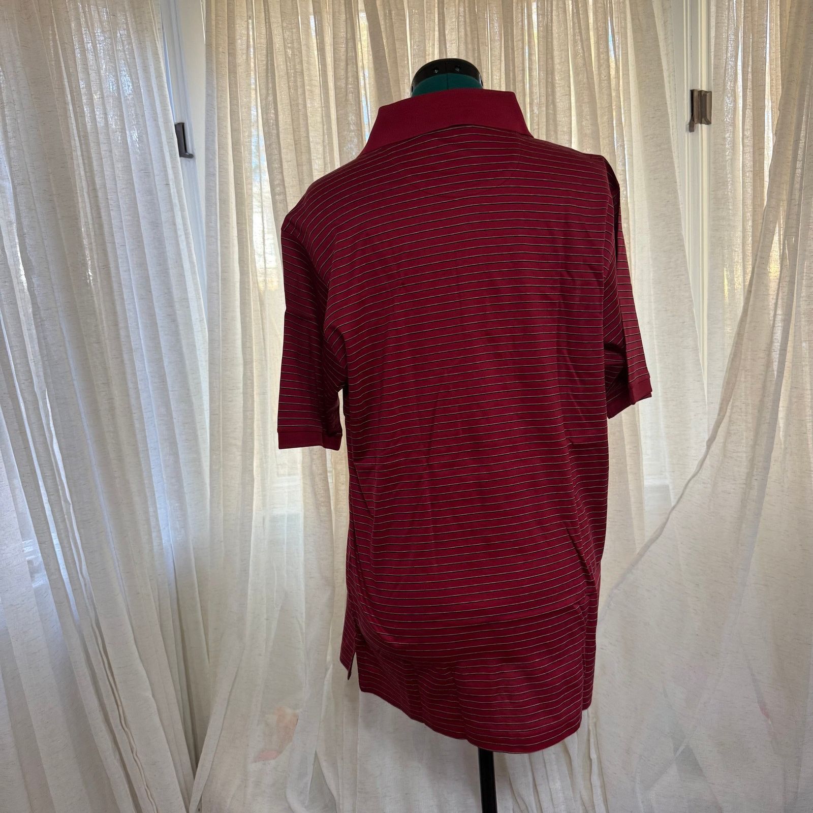 Bobby Jones Bobby Jones Burgundy Striped Polo | Sz M Size US M / EU 48-50 / 2 - 5 Thumbnail