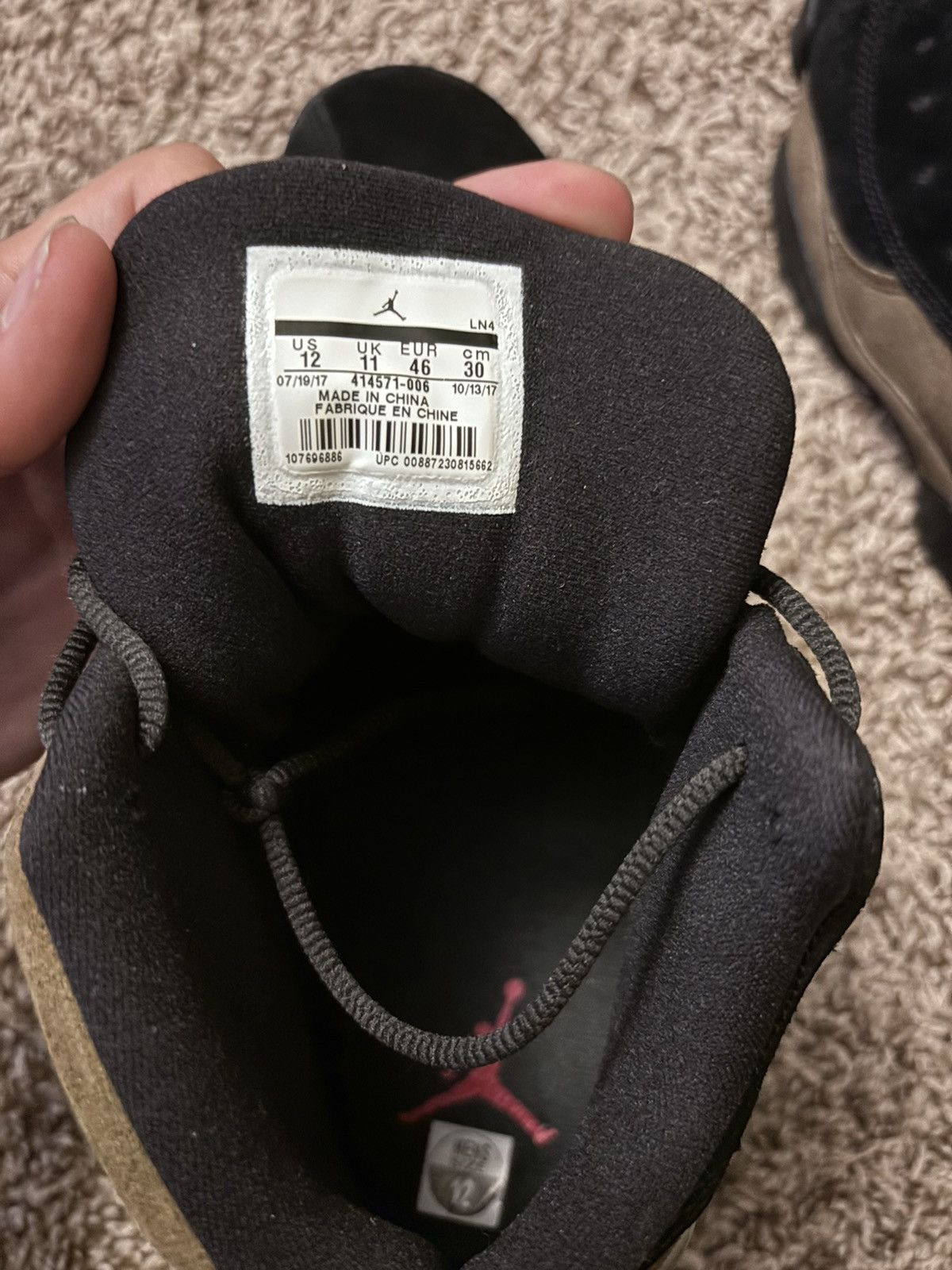 Jordan Brand × Nike Retro Jordan 13 olive Size US 12 / EU 45 - 6 Thumbnail