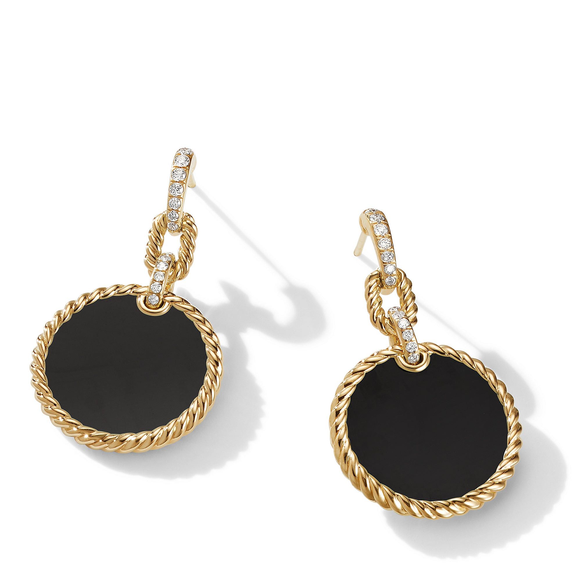 David Yurman o1w1db10526 E17049D/Size 6/ Drop Earrings in Golden/Black Size ONE SIZE - 3 Thumbnail
